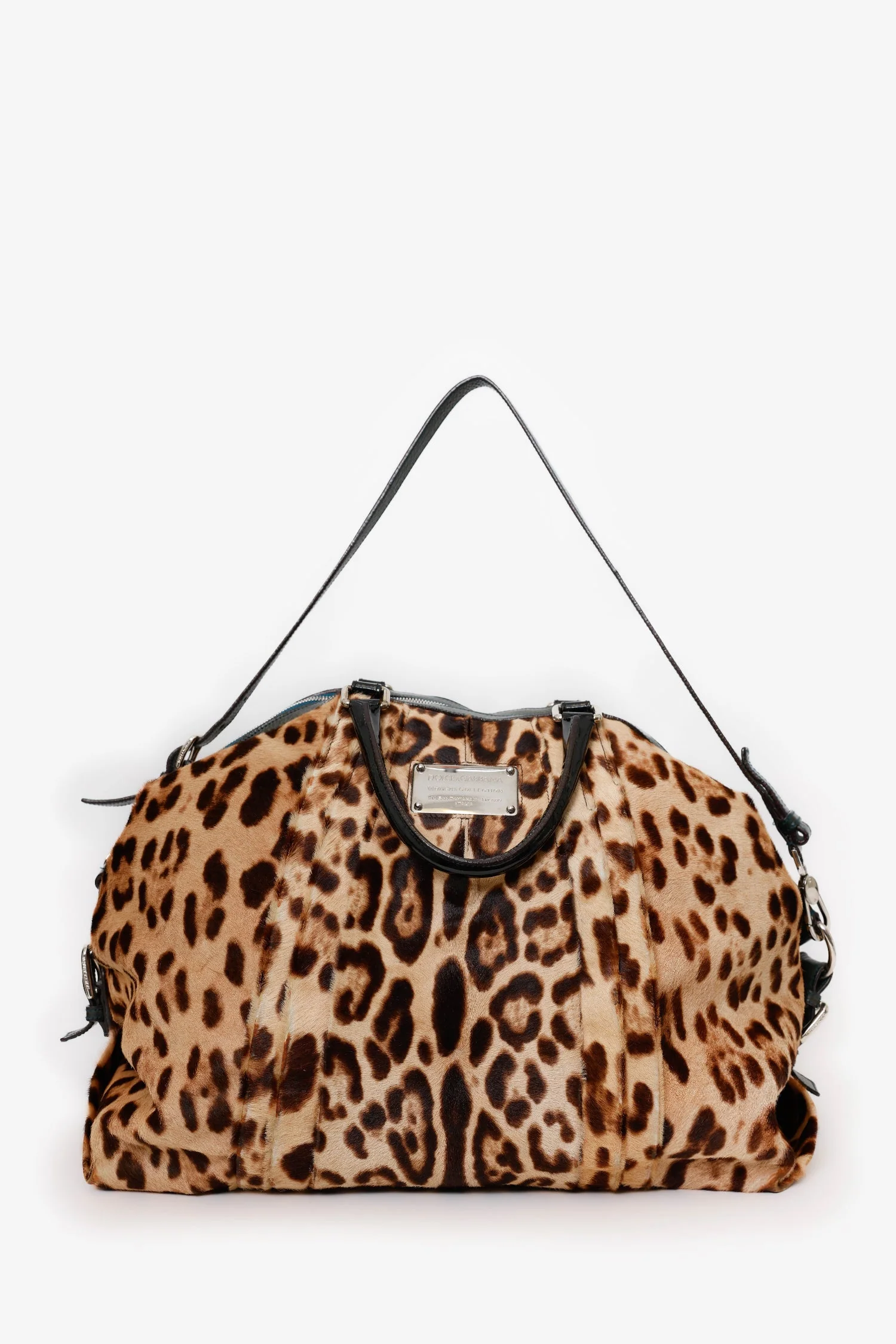 Dolce & Gabbana Beige Leopard Print Calfhair Miss Urbanette Satchel - Image 7