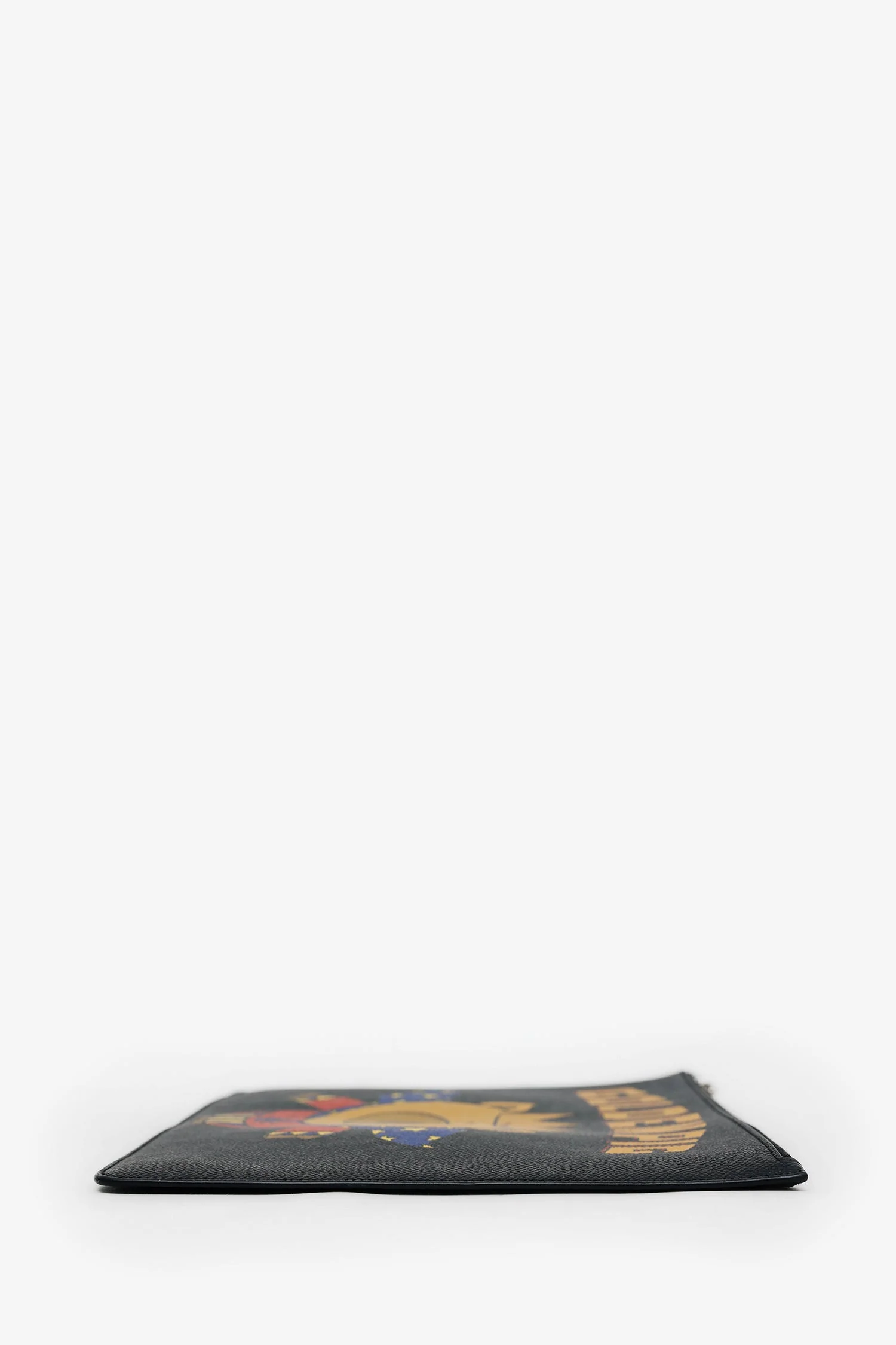 Dolce & Gabbana Black Leather 'Golden Pig' Pouch - Image 3