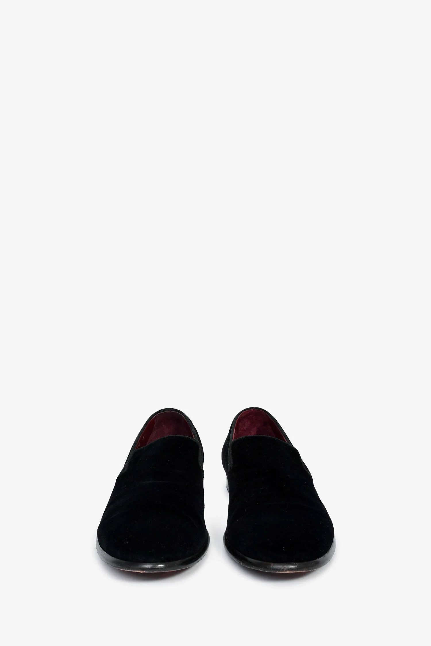 Dolce & Gabbana Black Velvet Loafers Size 5 Mens - Image 3