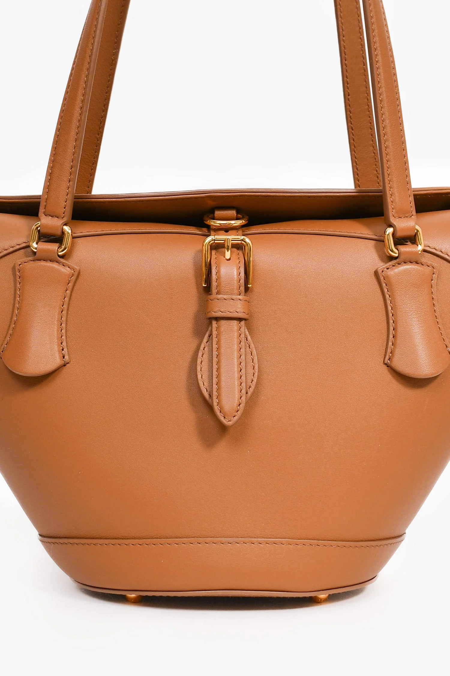 Dolce & Gabbana Brown Leather Capri Coffa Bucket Bag - Image 6