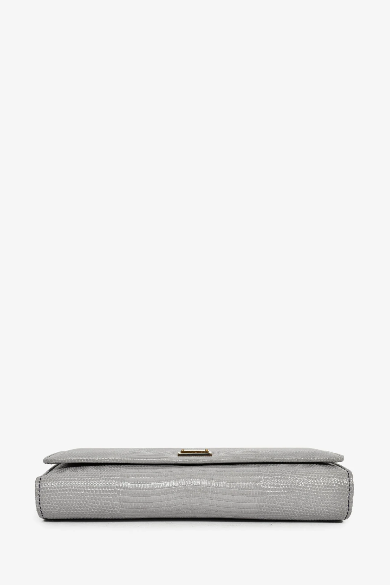 Dolce & Gabbana Grey/Pink/Green Leather Wallet on Chain Bag - Image 5