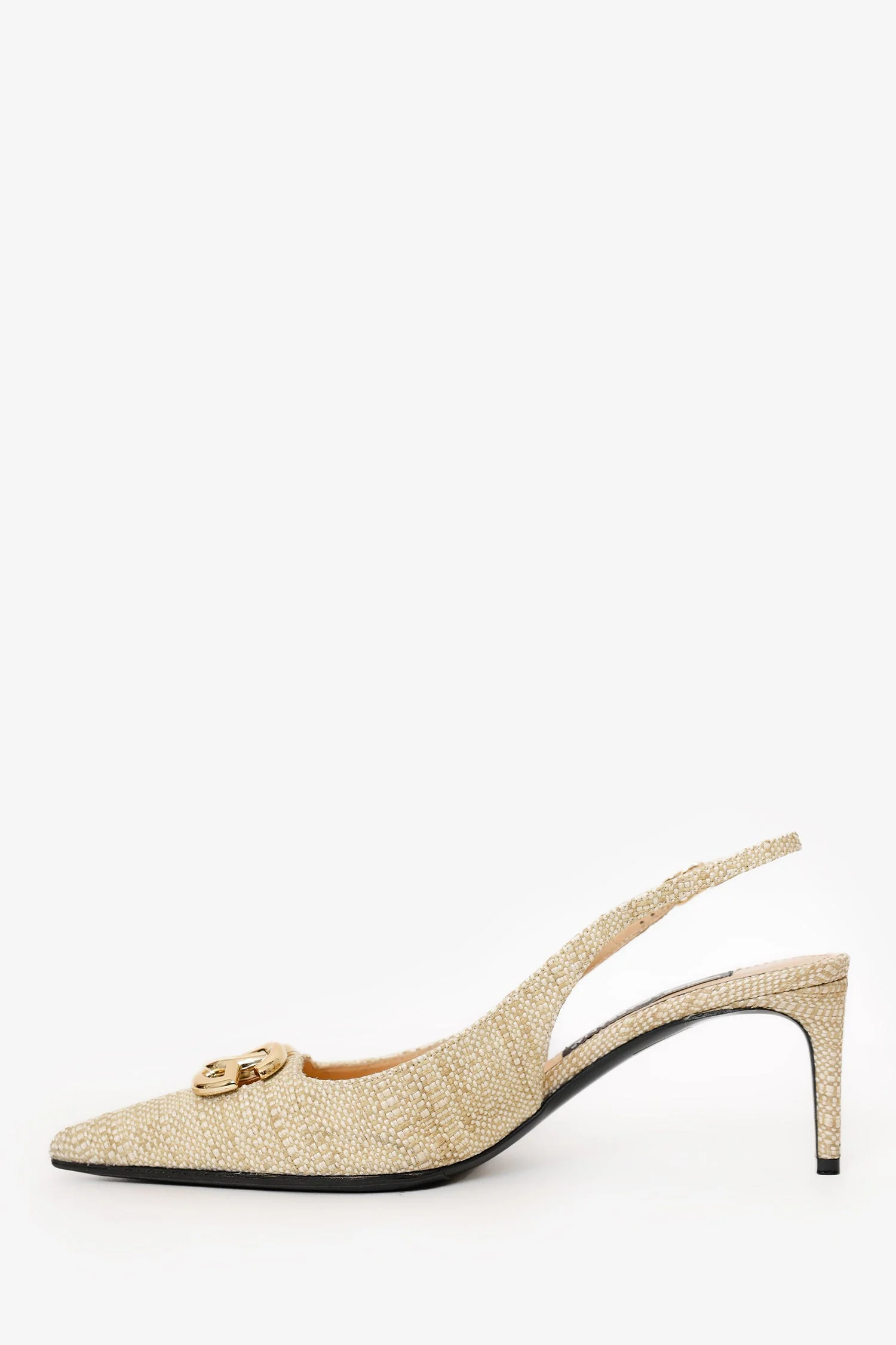 Dolce & Gabbana Raffia DG Slingback Pumps Size 38 - Image 4