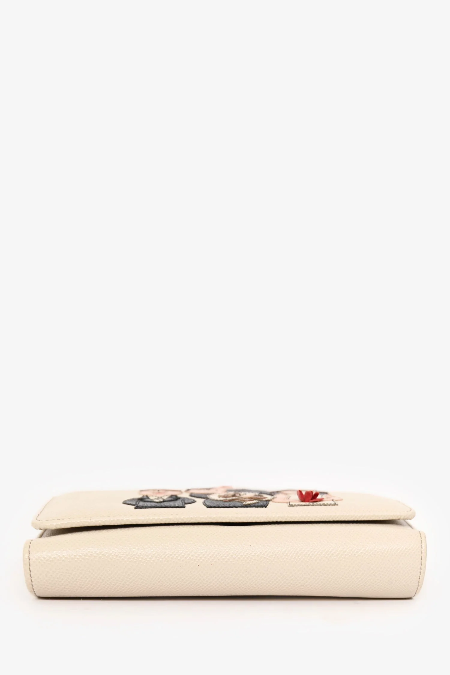 Dolce & Gabbana White Leather Sicily Family Crossbody - Image 5