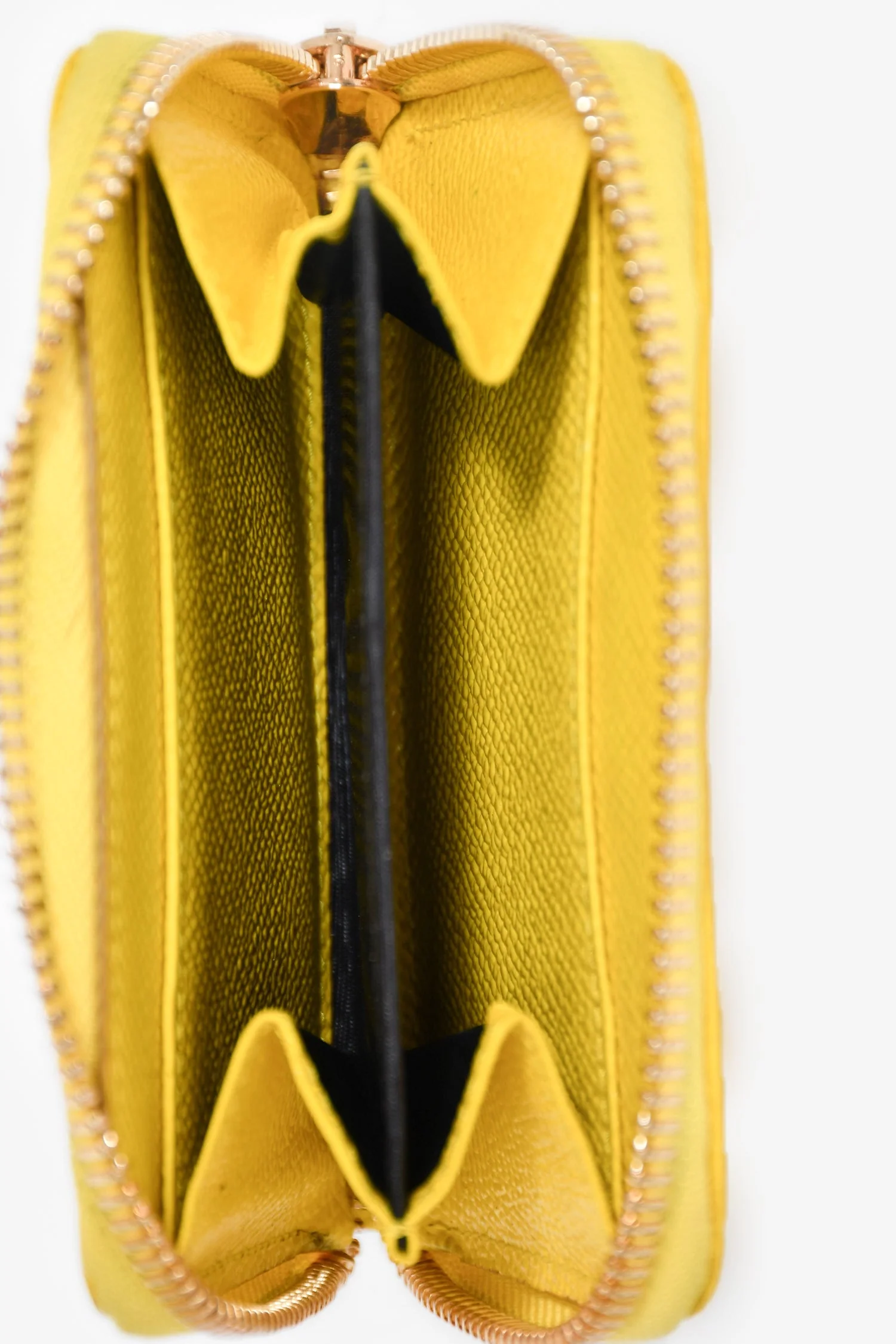 Dolce & Gabbana Yellow Leather Zip Card Holder - Image 6