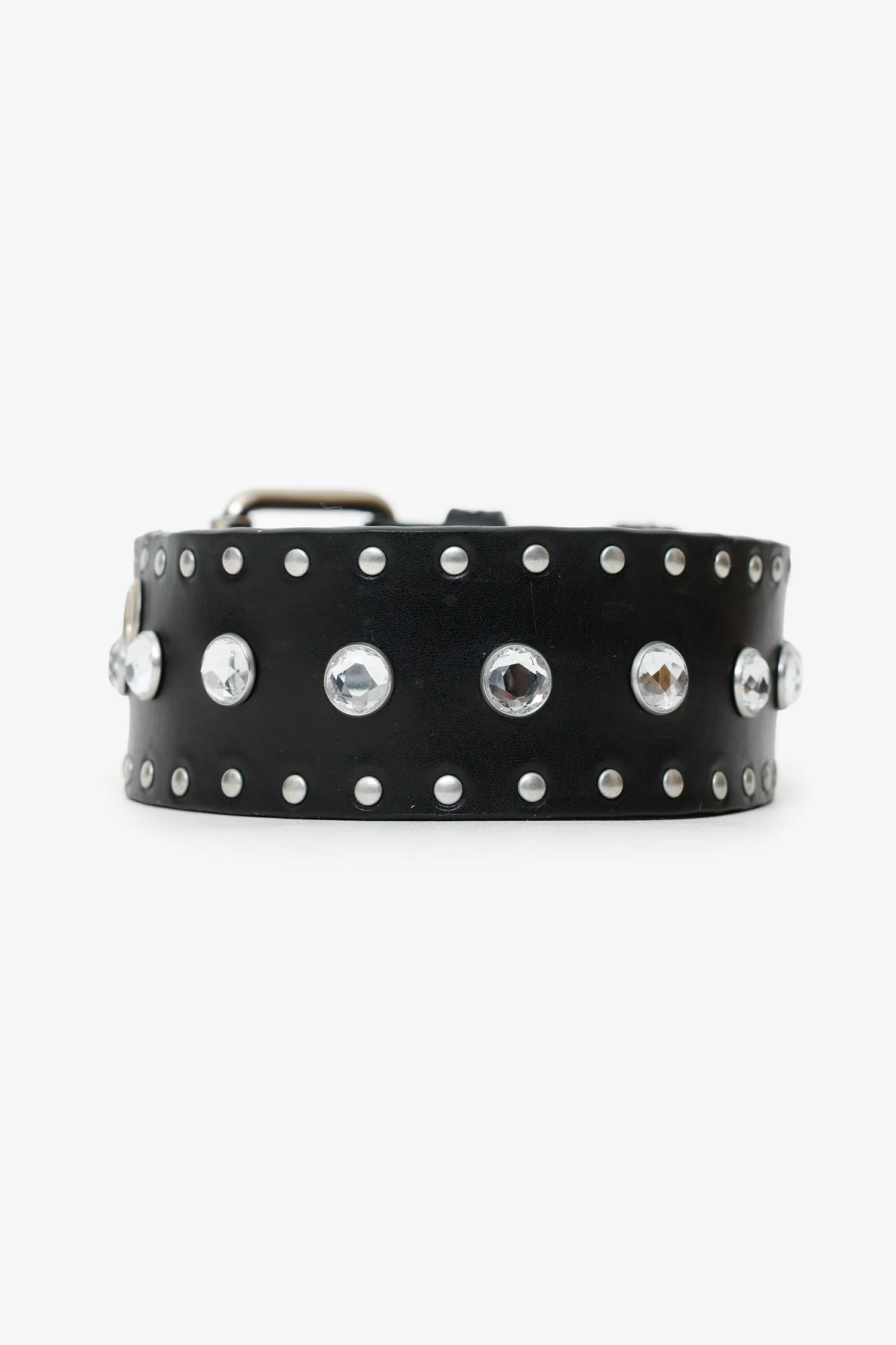 Dries Van Noten Black Leather Belt With Detachable Chain/Fur Tail Size 75 - Image 4