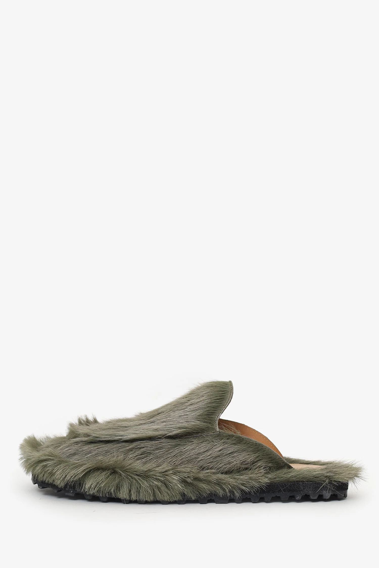 Dries Van Noten Green Pony Hair Mules Size 40 Mens - Image 5