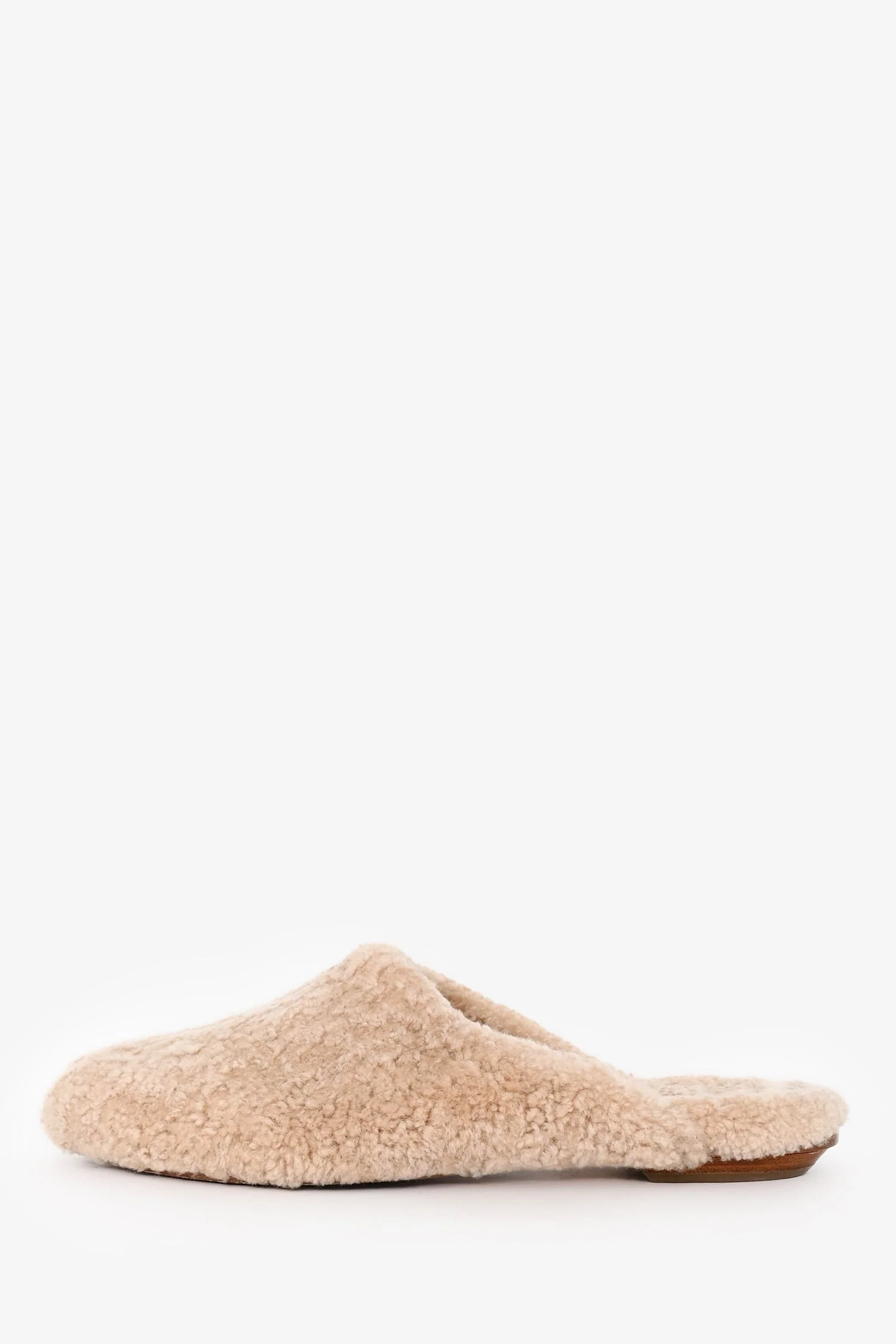 Eileen Fisher Cream Shaggy Shearling Slippers Size 11 - Image 5