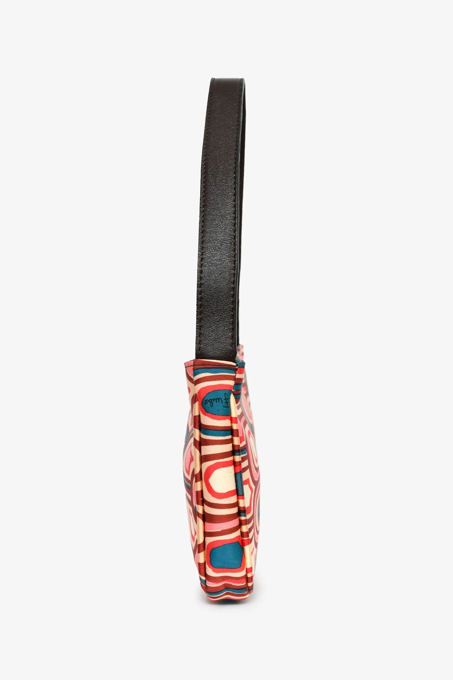 Emilio Pucci Pink Silk Patterned Mini Bag - Image 3