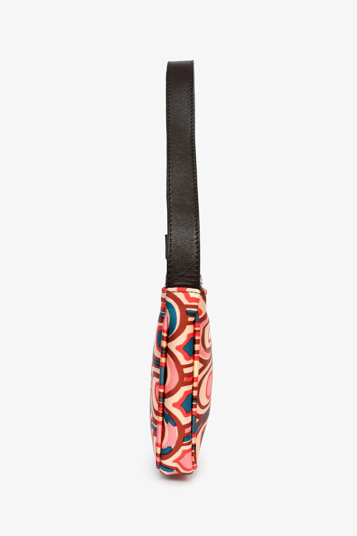 Emilio Pucci Pink Silk Patterned Mini Bag - Image 4