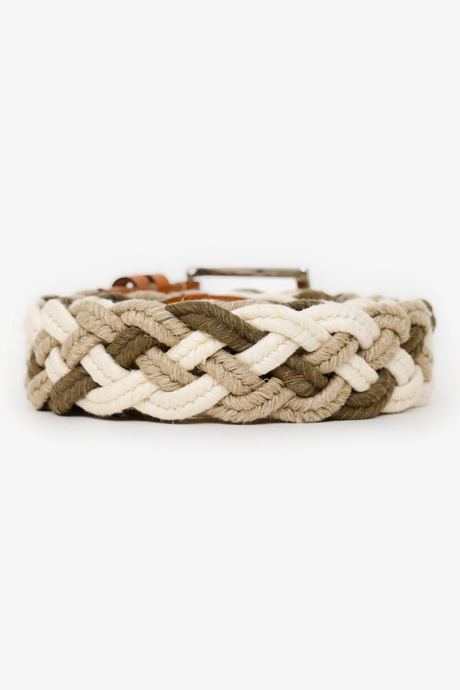 Etro Natural/Khaki Woven Belt Size 40/100 - Image 3