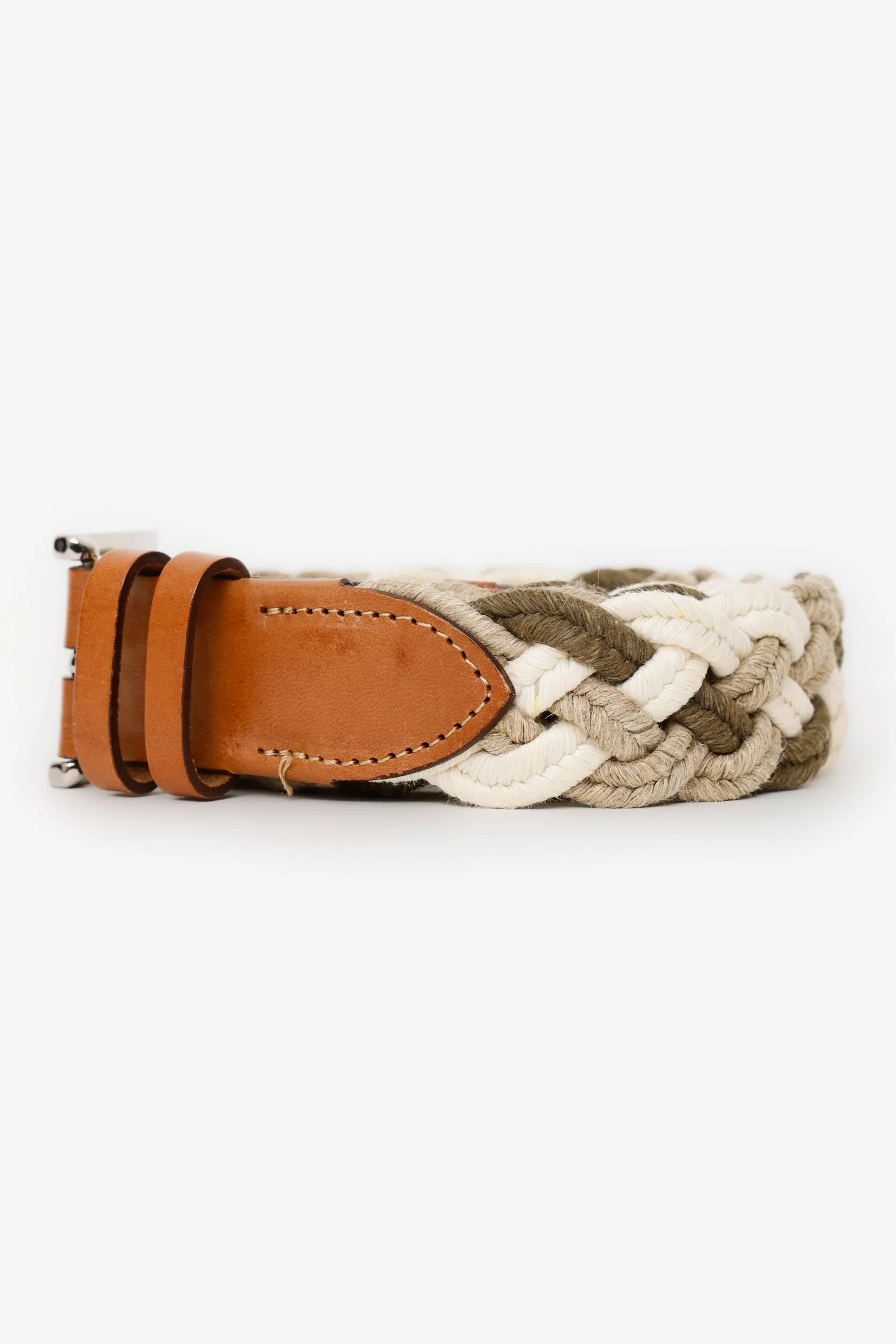 Etro Natural/Khaki Woven Belt Size 40/100 - Image 4