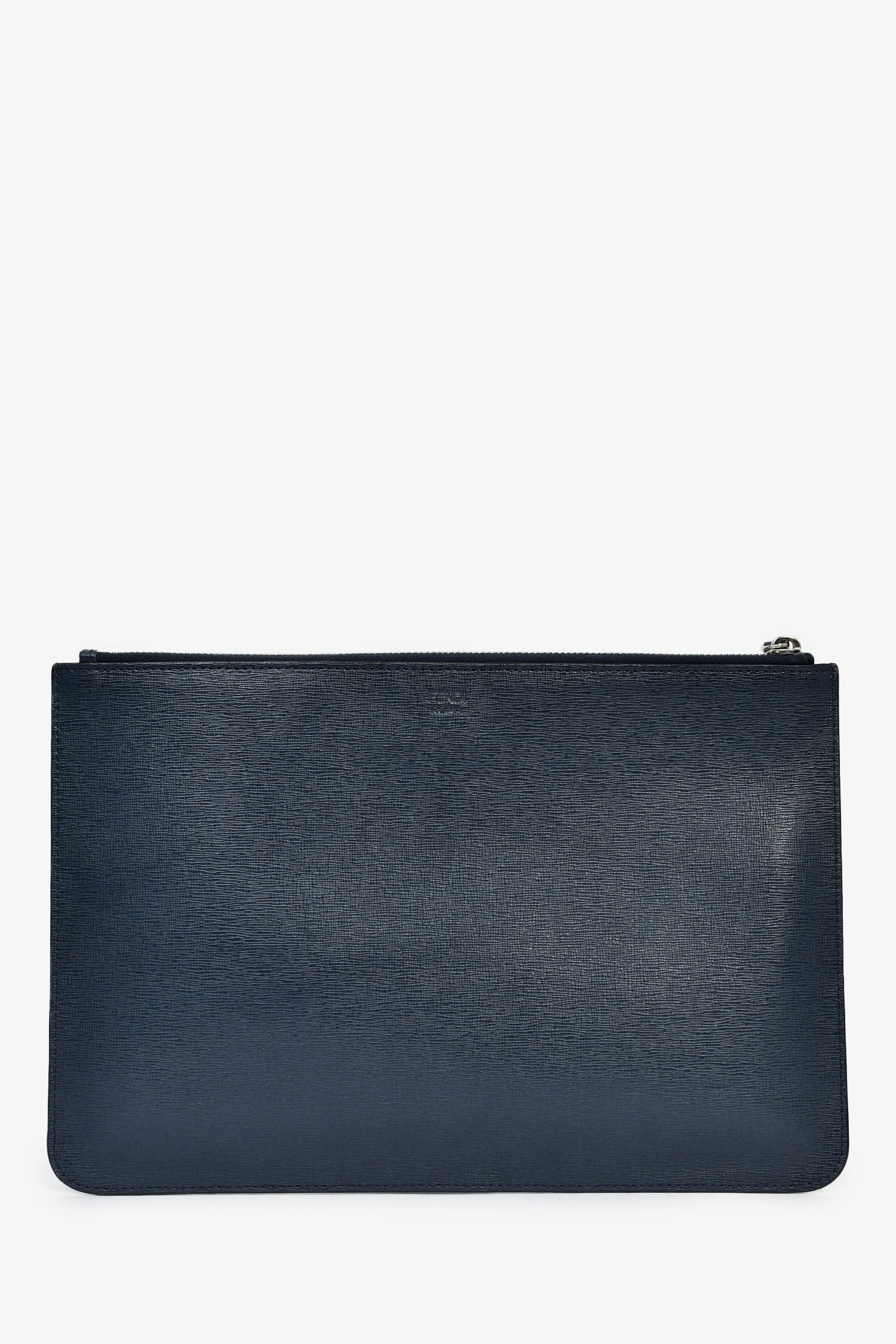 Fendi 2016 Black/White Leather Monster Eyes Zip Pouch - Image 2