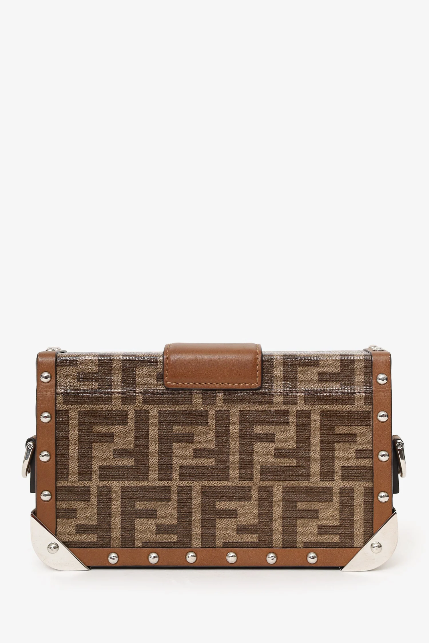 Fendi 2020 Brown FF 1974 Baguette Trunk Bag - Image 3
