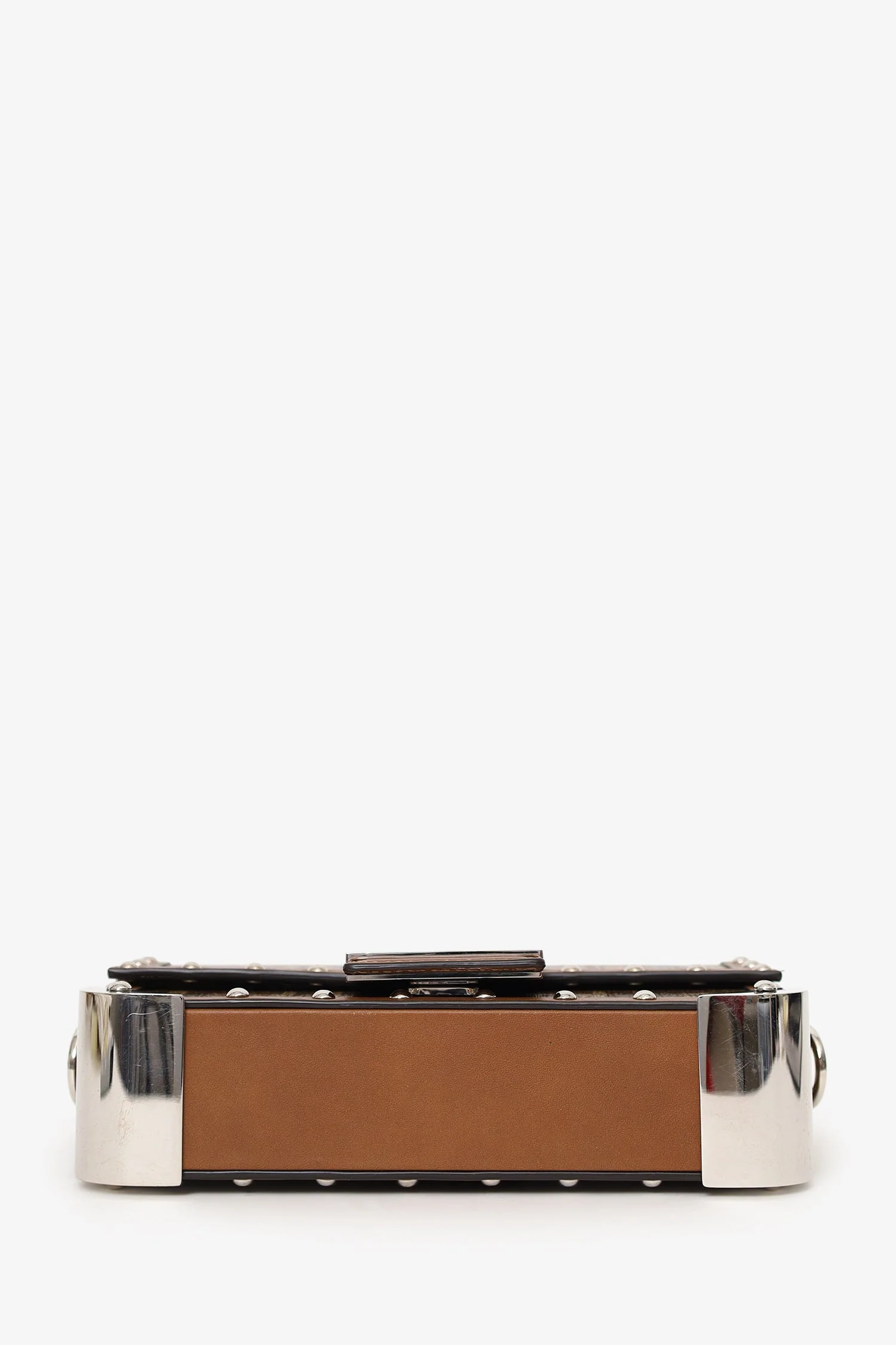 Fendi 2020 Brown FF 1974 Baguette Trunk Bag - Image 5