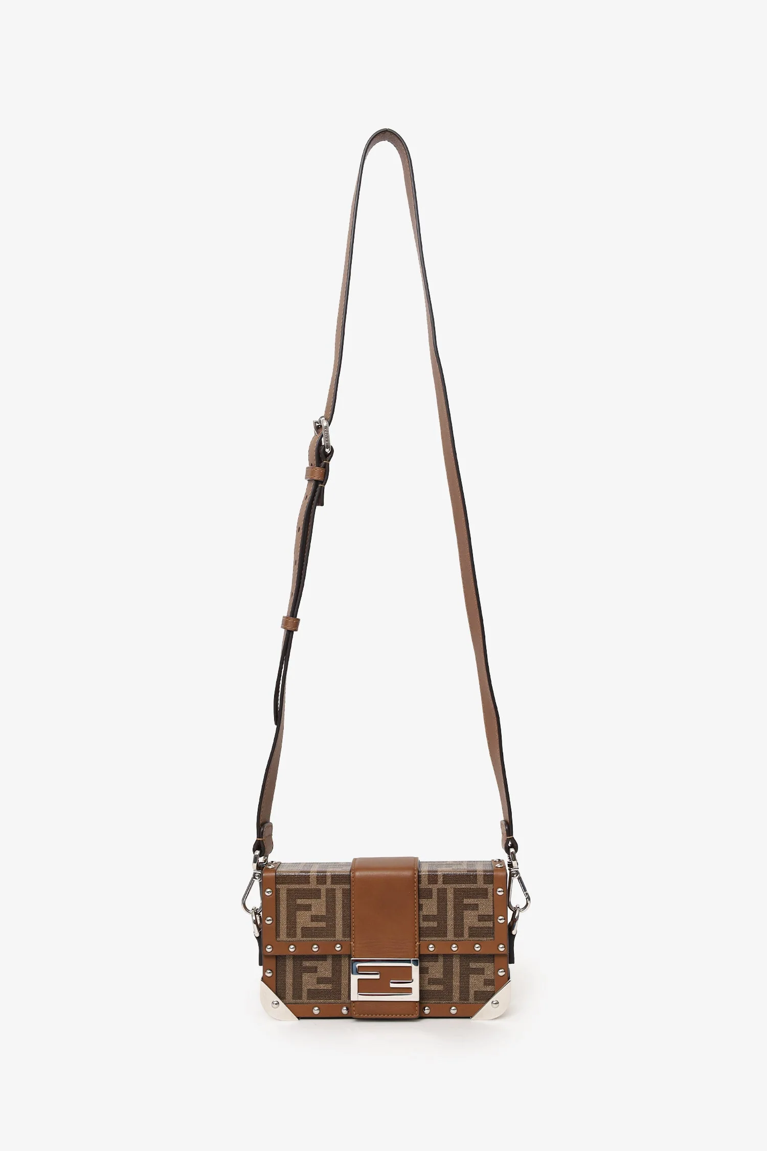 Fendi 2020 Brown FF 1974 Baguette Trunk Bag - Image 6