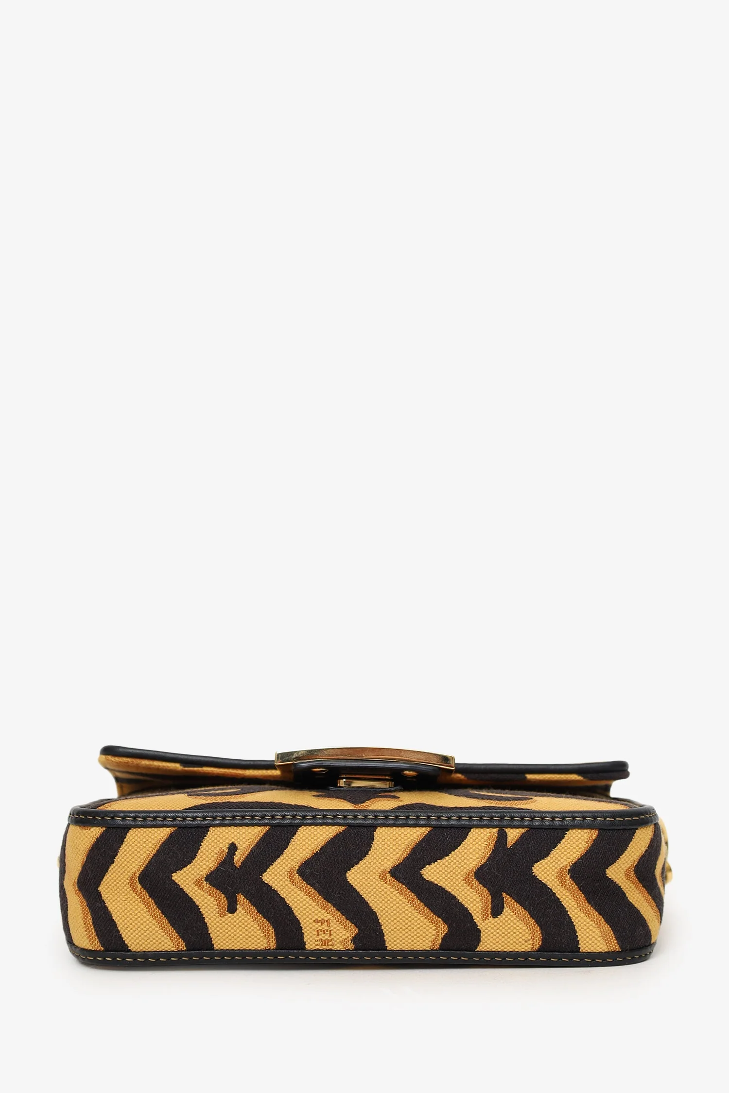 Fendi 2021 Tiger Embroidered Canvas Baguette Bag - Image 5