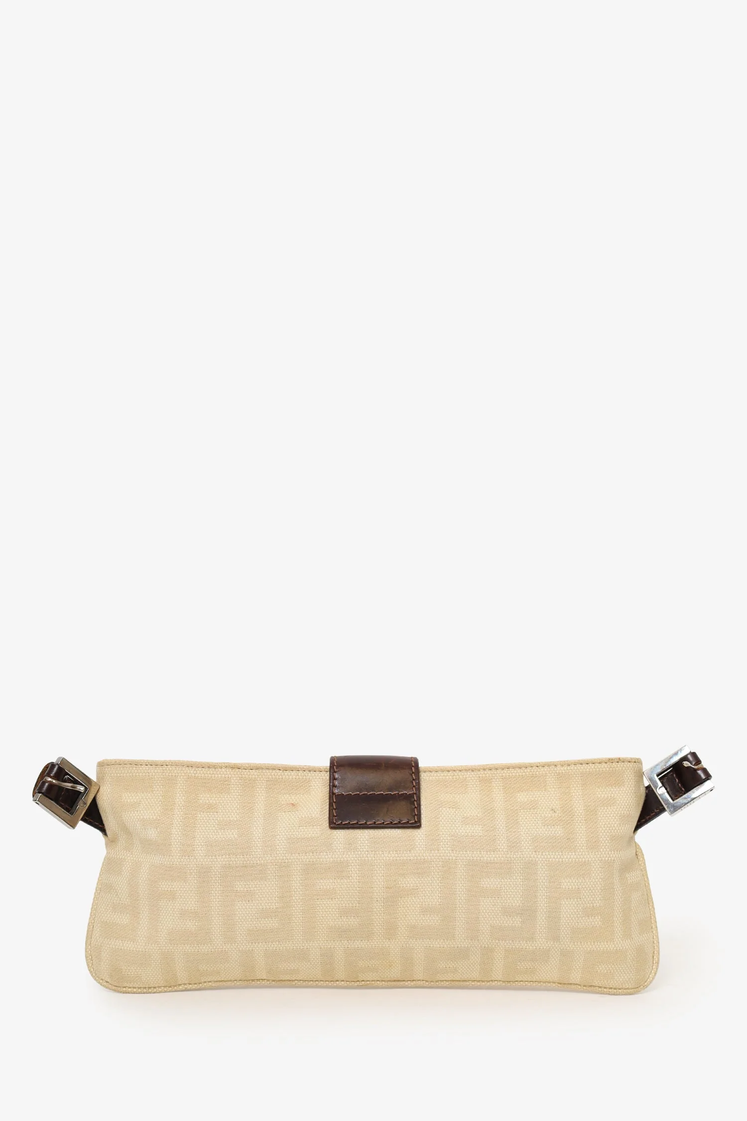 Fendi Beige FF Zucca Canvas Baguette Pochette - Image 2
