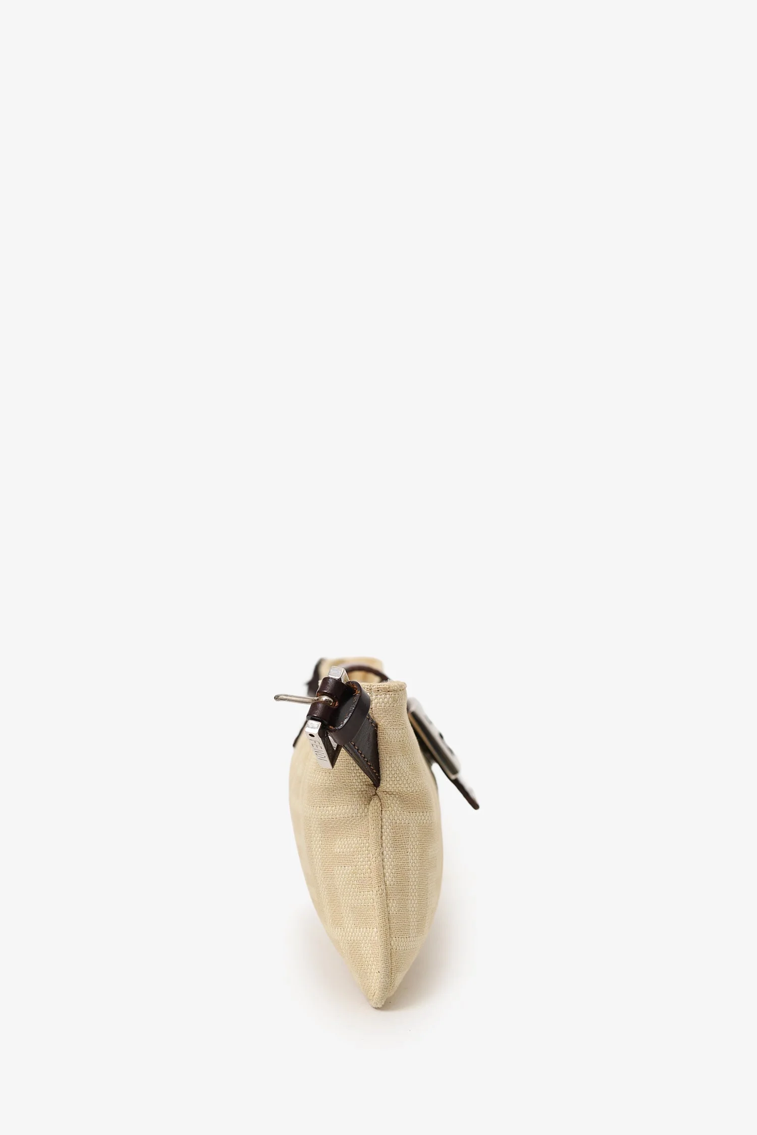 Fendi Beige FF Zucca Canvas Baguette Pochette - Image 3
