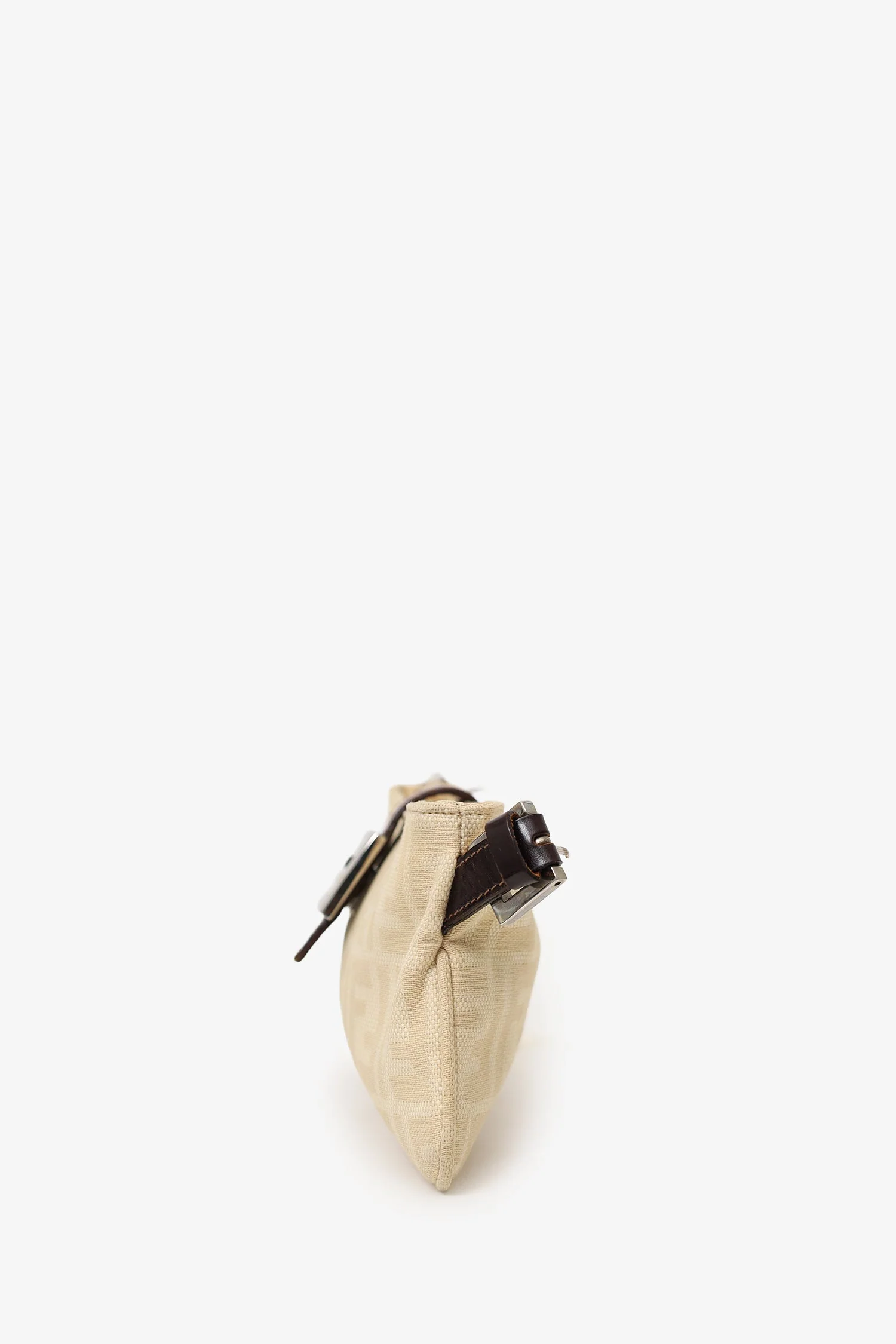 Fendi Beige FF Zucca Canvas Baguette Pochette - Image 4