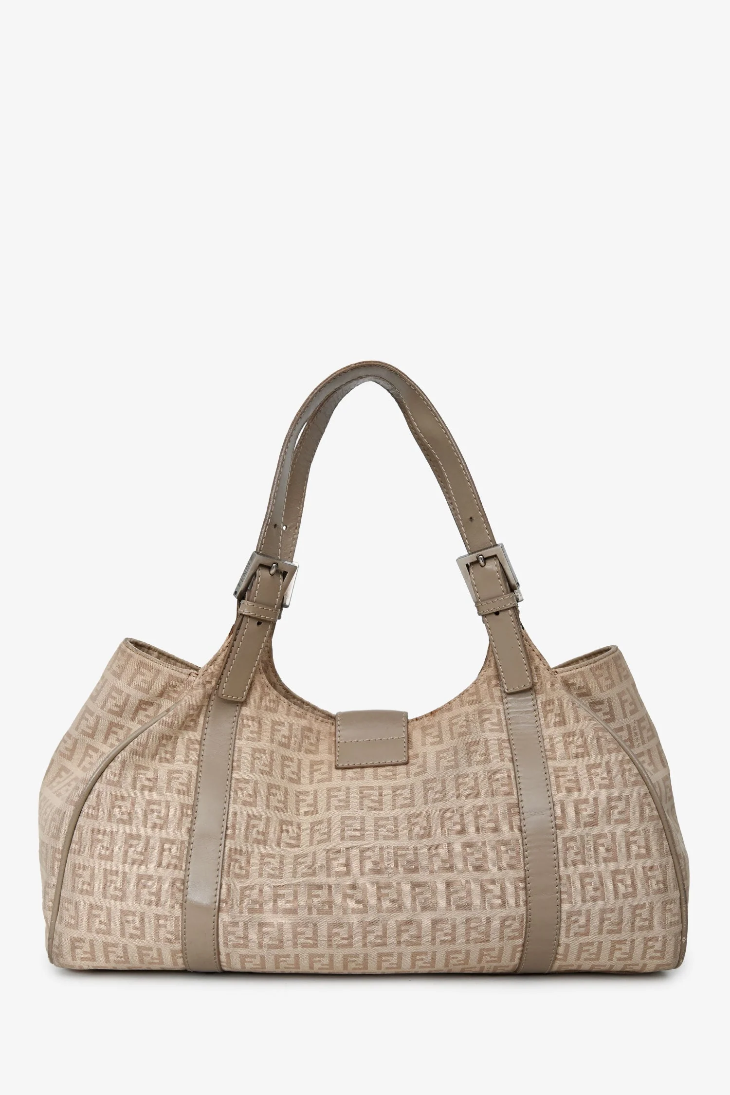 Fendi Beige FF Zucca Canvas Hobo Shoulder Bag - Image 2