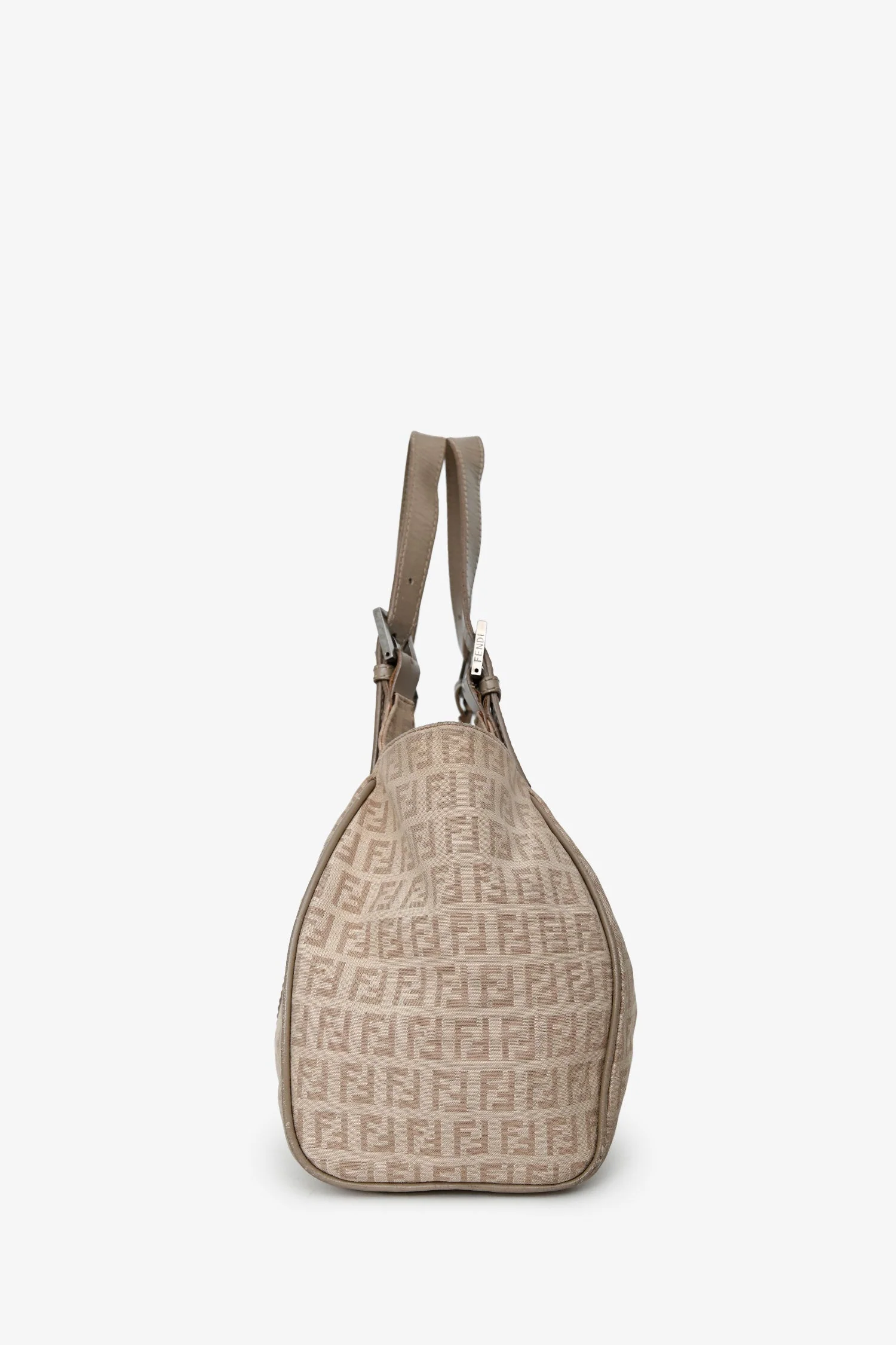 Fendi Beige FF Zucca Canvas Hobo Shoulder Bag - Image 3
