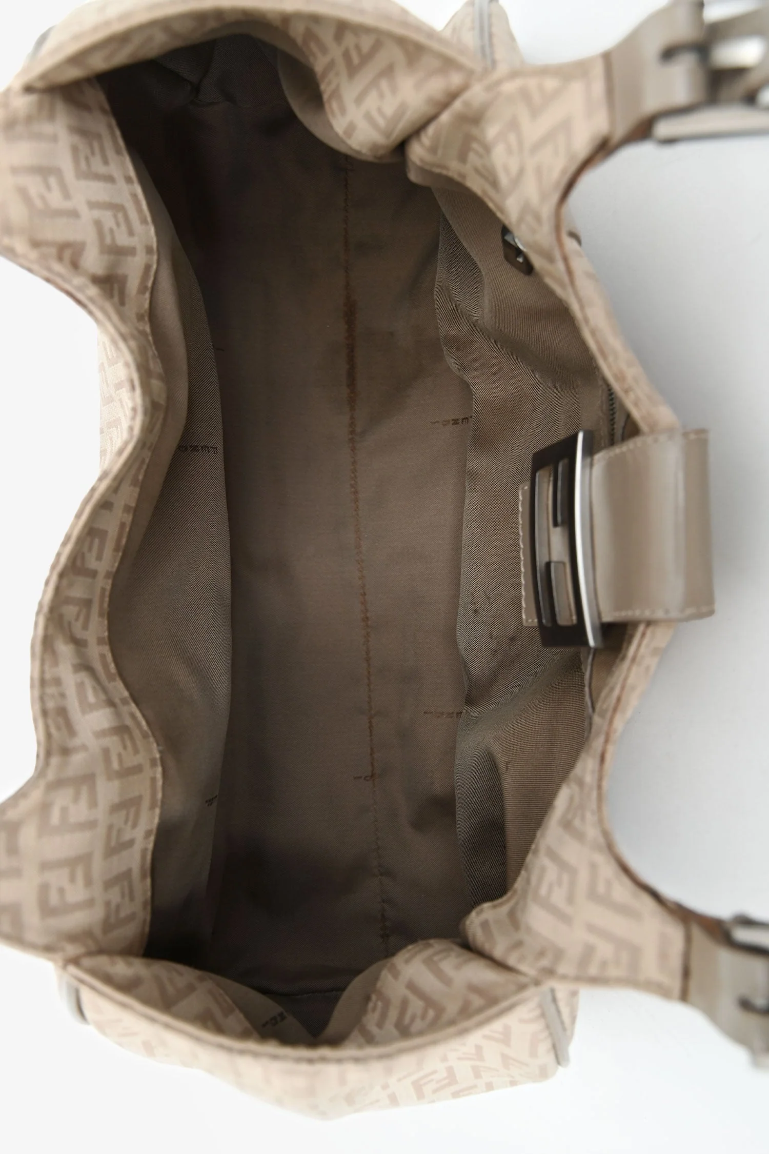 Fendi Beige FF Zucca Canvas Hobo Shoulder Bag - Image 6