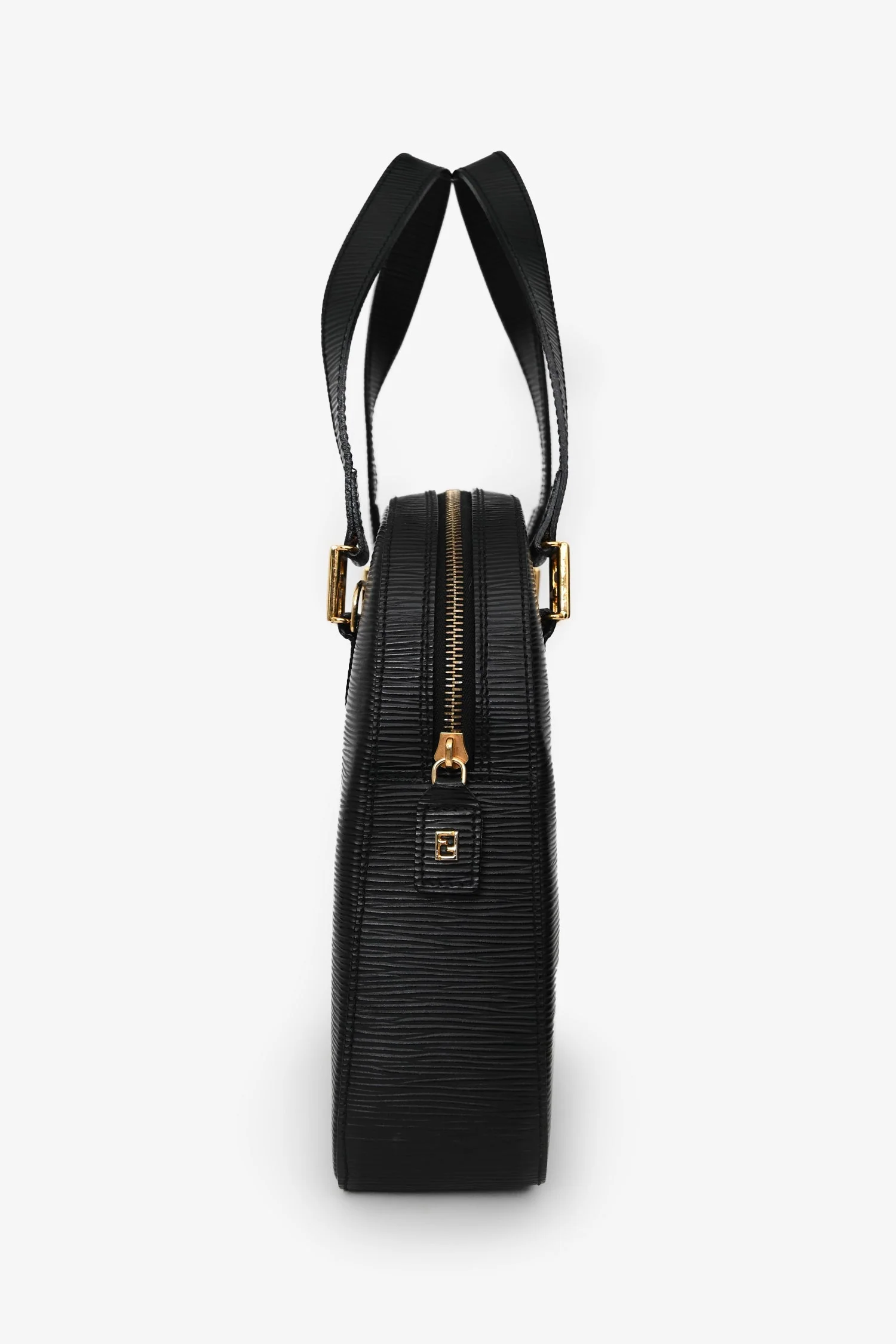 Fendi Black Epi Leather 'FF' bag with Strap - Image 4