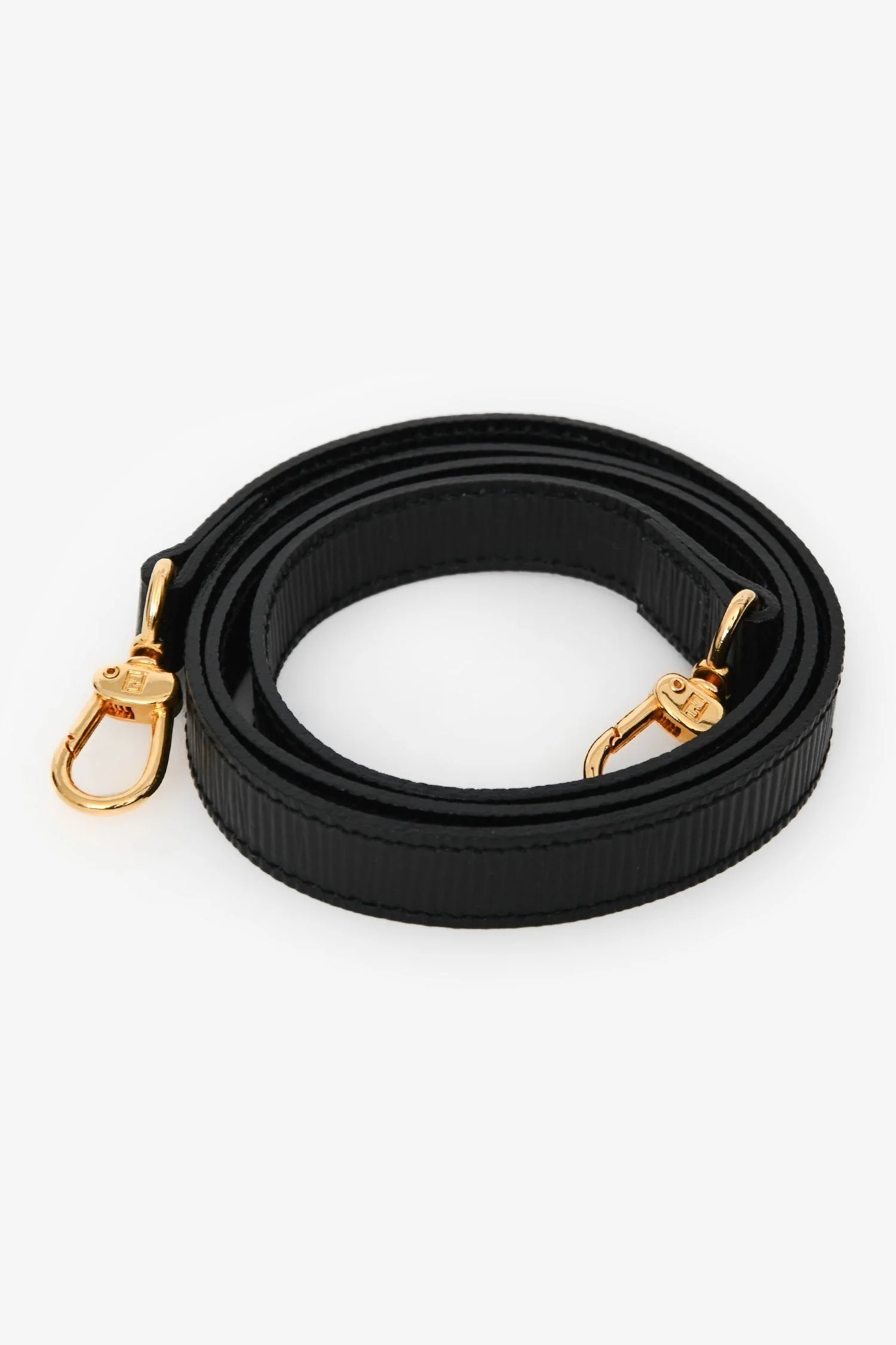 Fendi Black Epi Leather 'FF' bag with Strap - Image 7
