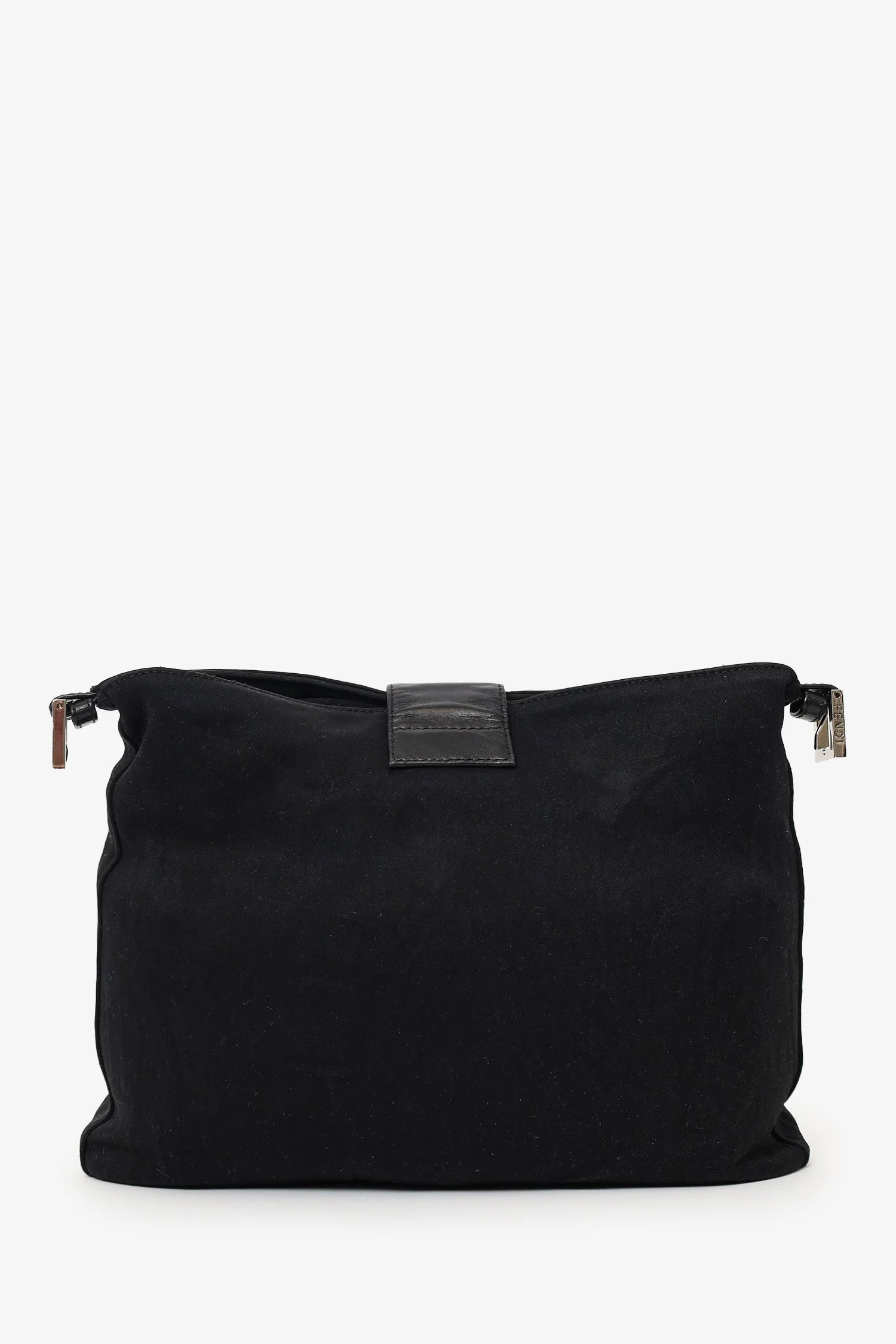 Fendi Black Fabric Forever Baguette Shoulder Bag - Image 2