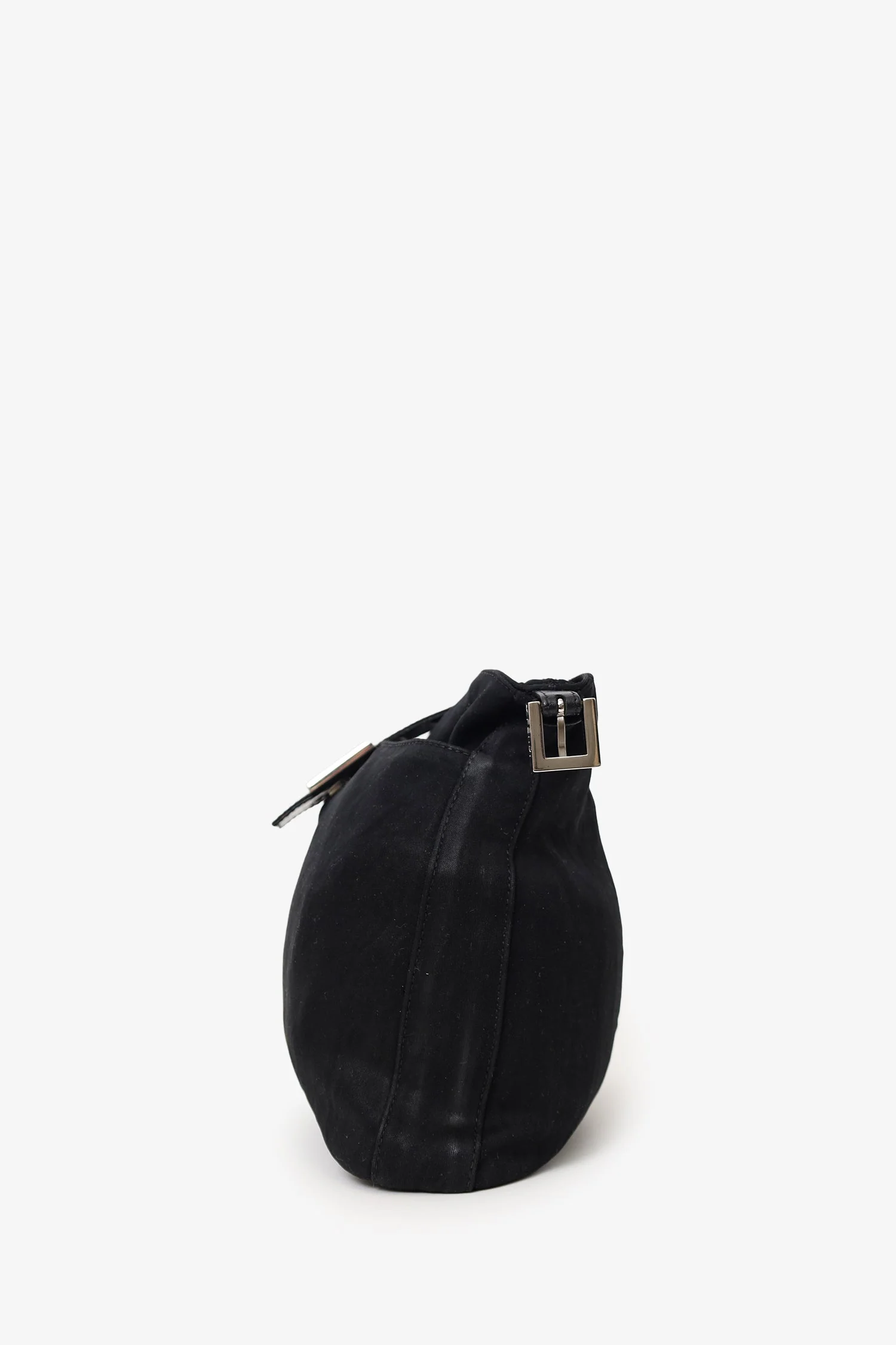 Fendi Black Fabric Forever Baguette Shoulder Bag - Image 4