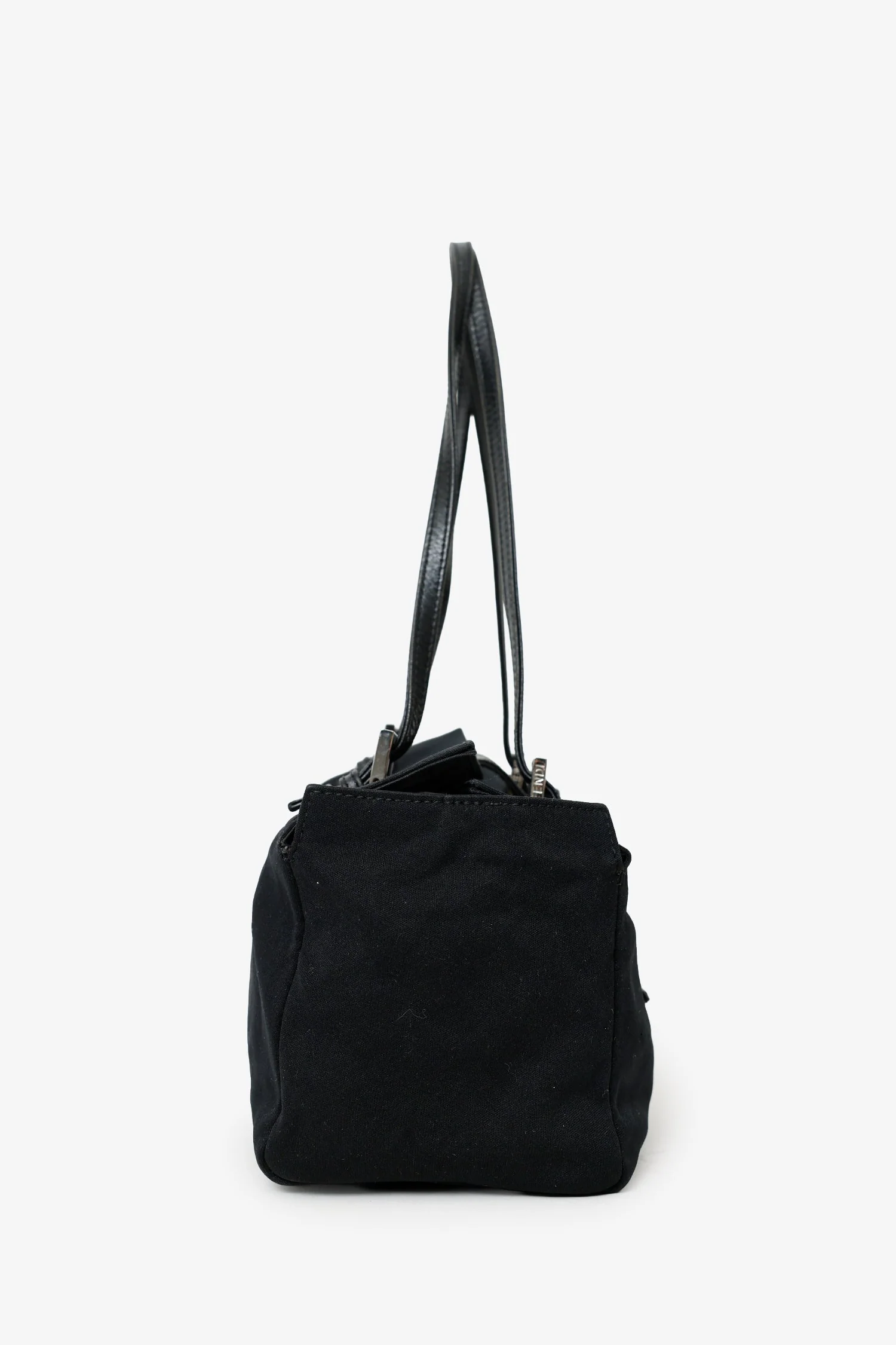 Fendi Black Fabric Neoprene Baguette Shoulder Bag - Image 2