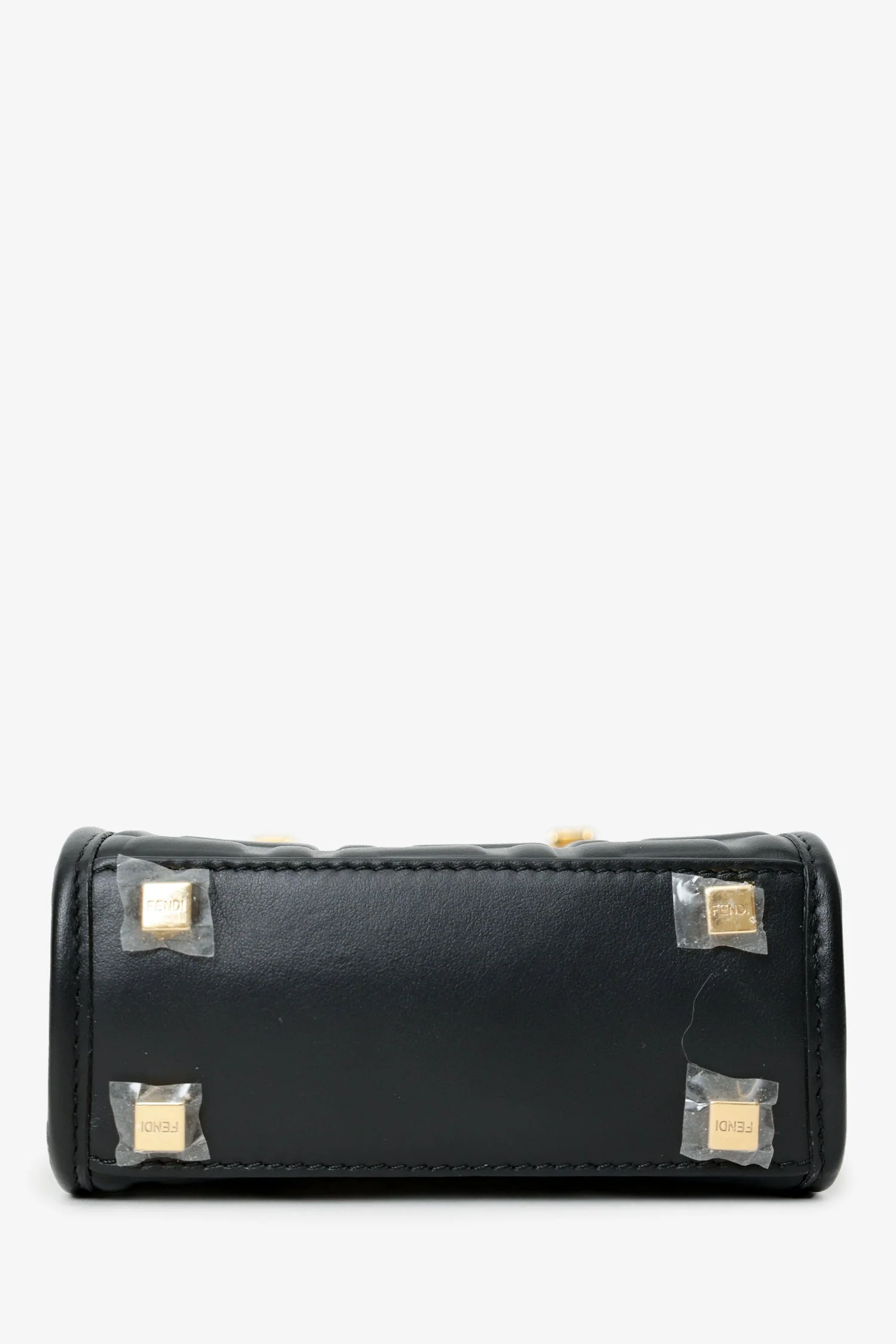 Fendi Black FF Embossed Leather Mini Sunshine Shopper Tote - Image 5