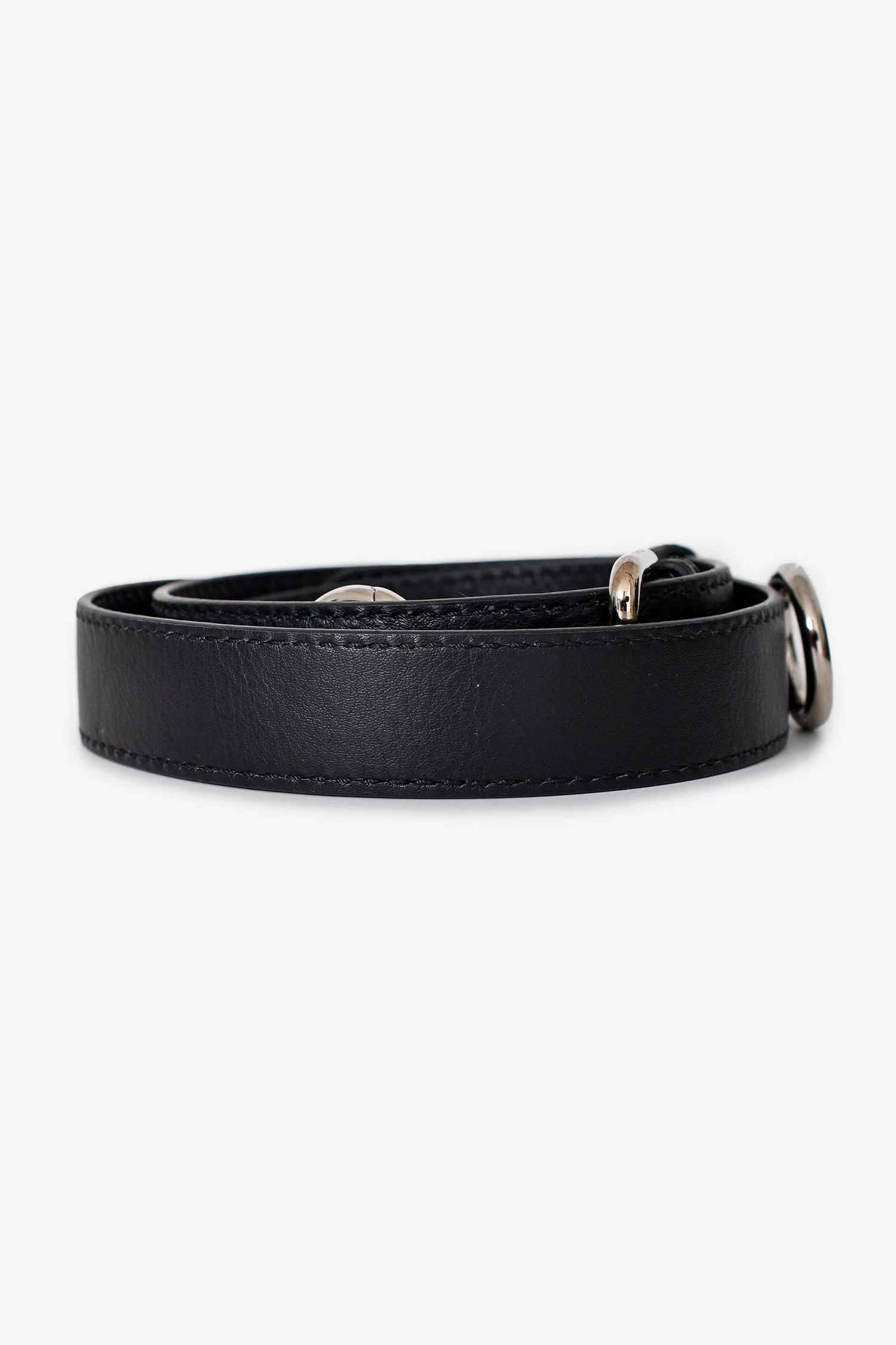 Fendi Black Leather Bag Strap - Image 2