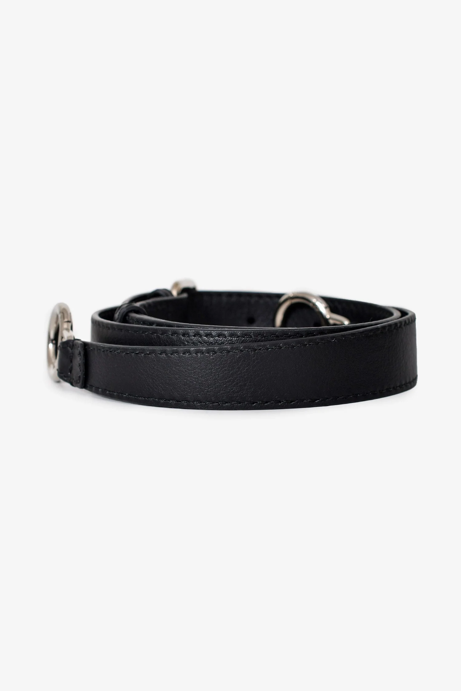Fendi Black Leather Bag Strap - Image 4