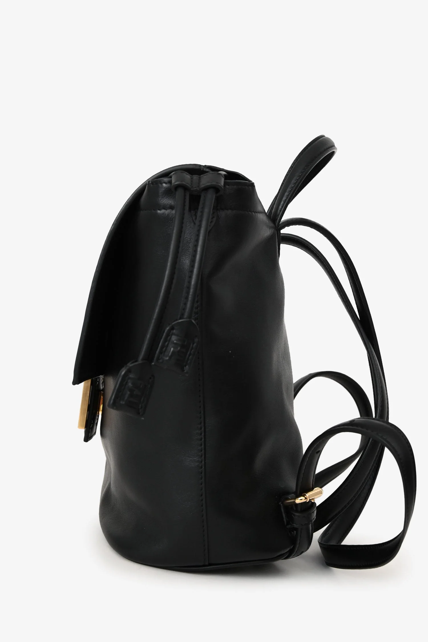 Fendi Black Leather FF Clasp Backpack - Image 4