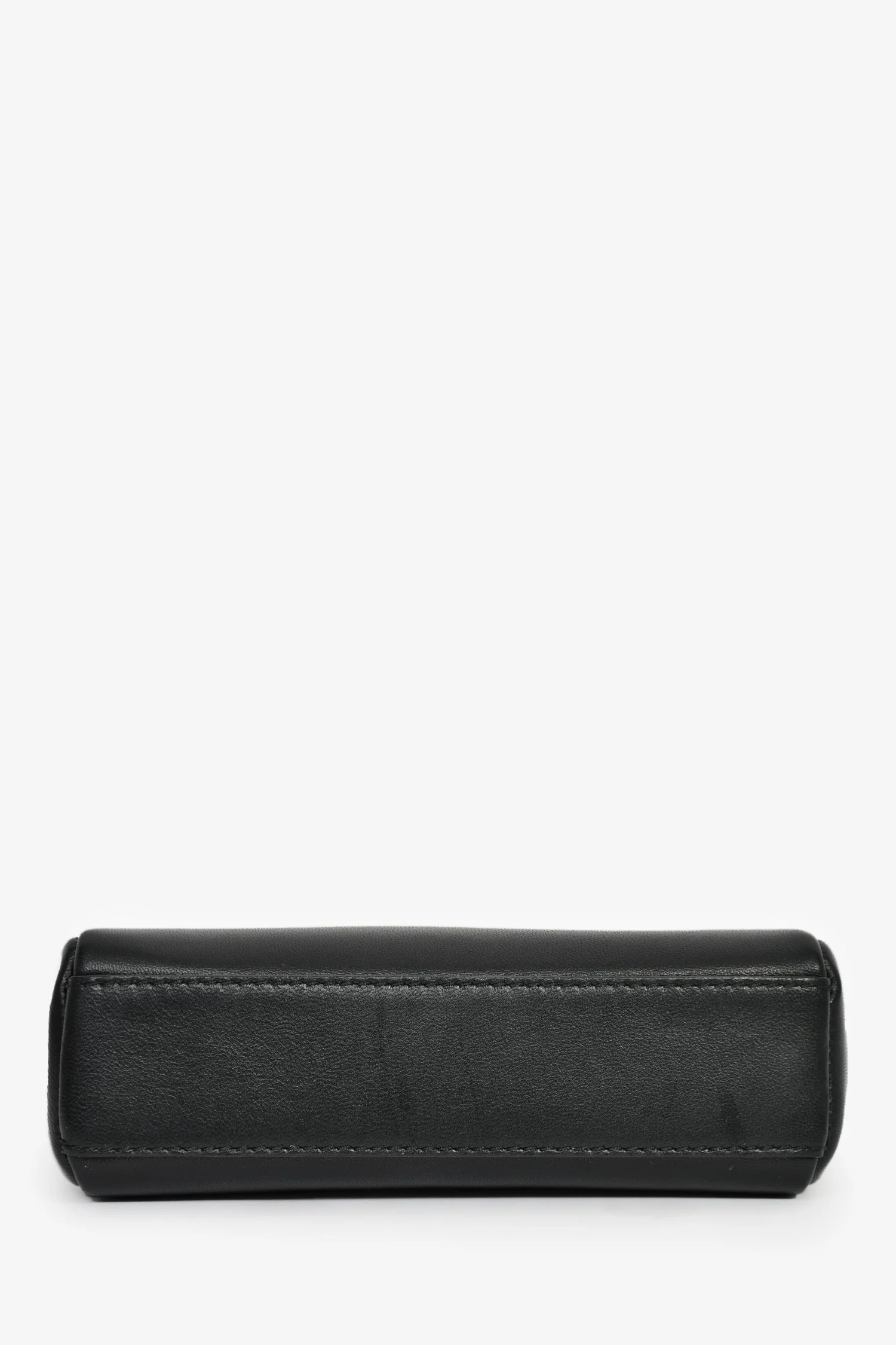 Fendi Black Leather Micro Peekaboo Top Handle Bag with Strap - Image 5