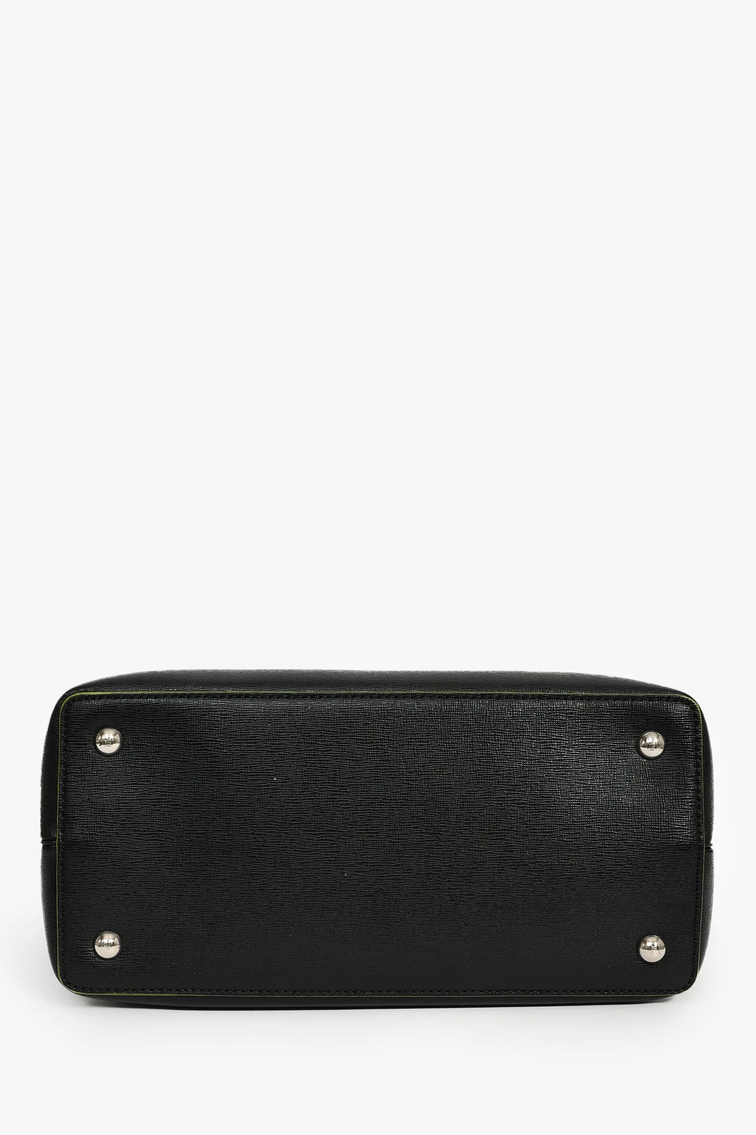 Fendi Black/Multi Shearling Petite '2Jours' Tote - Image 5
