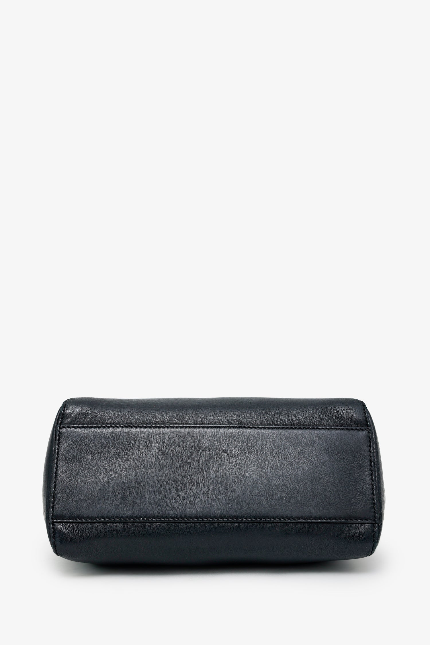 Fendi Black Soft Leather Small 'Peekaboo' Bag With Strap - Image 5