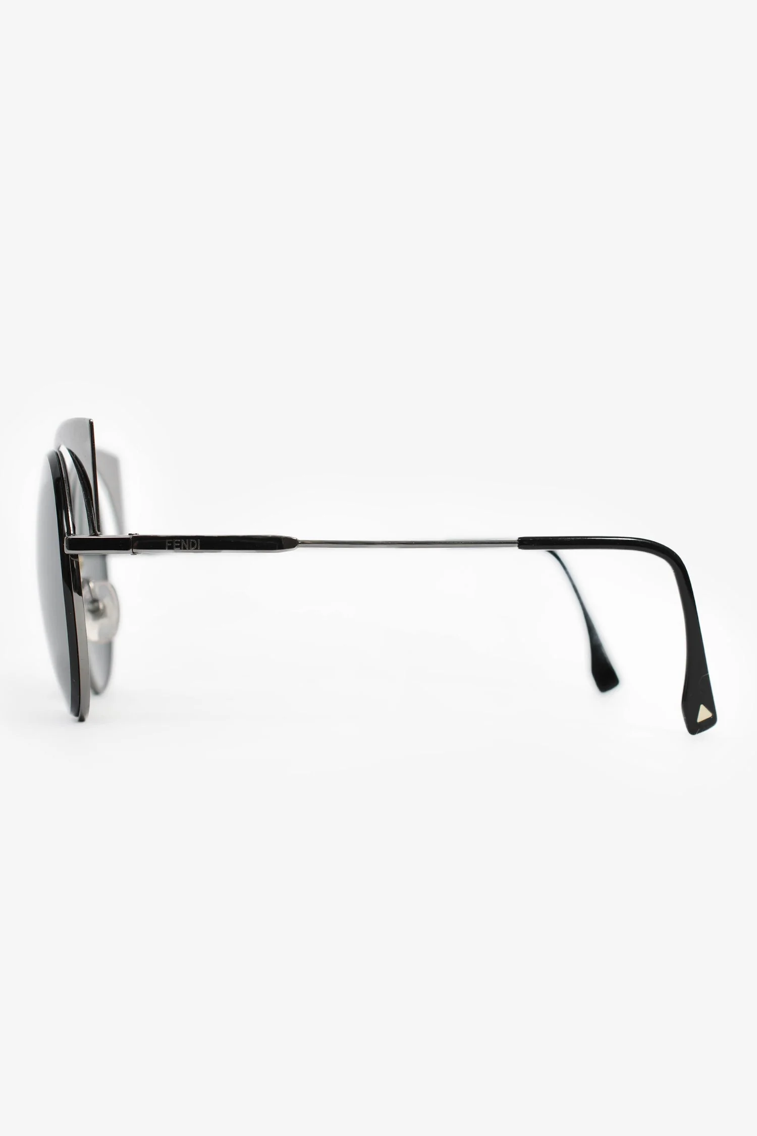 Fendi Black Squared Mirrored Sunglasses - Image 3