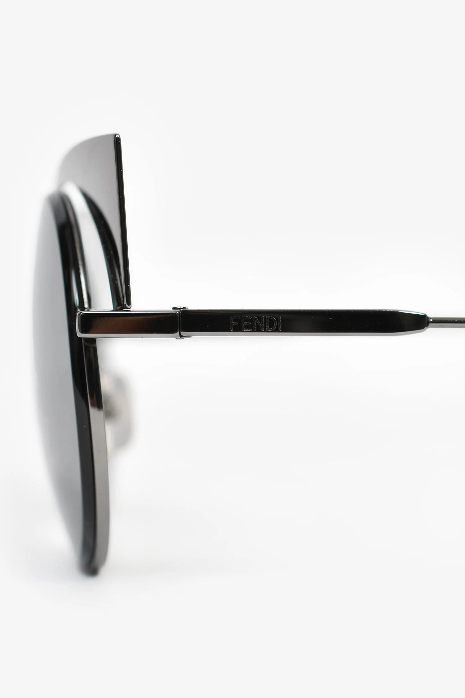 Fendi Black Squared Mirrored Sunglasses - Image 4