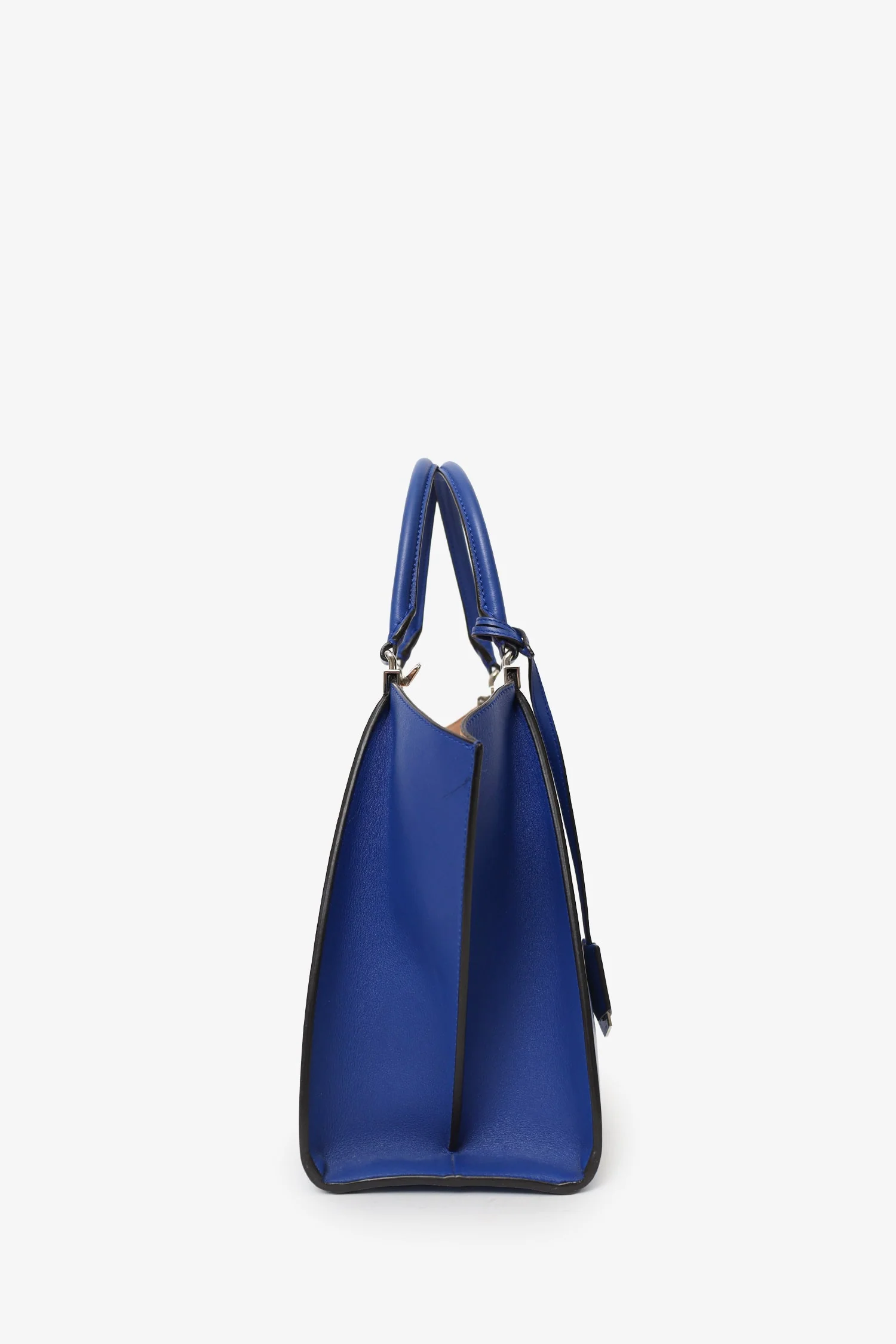 Fendi Blue Leather 3Jours Tote Bag With Strap - Image 3