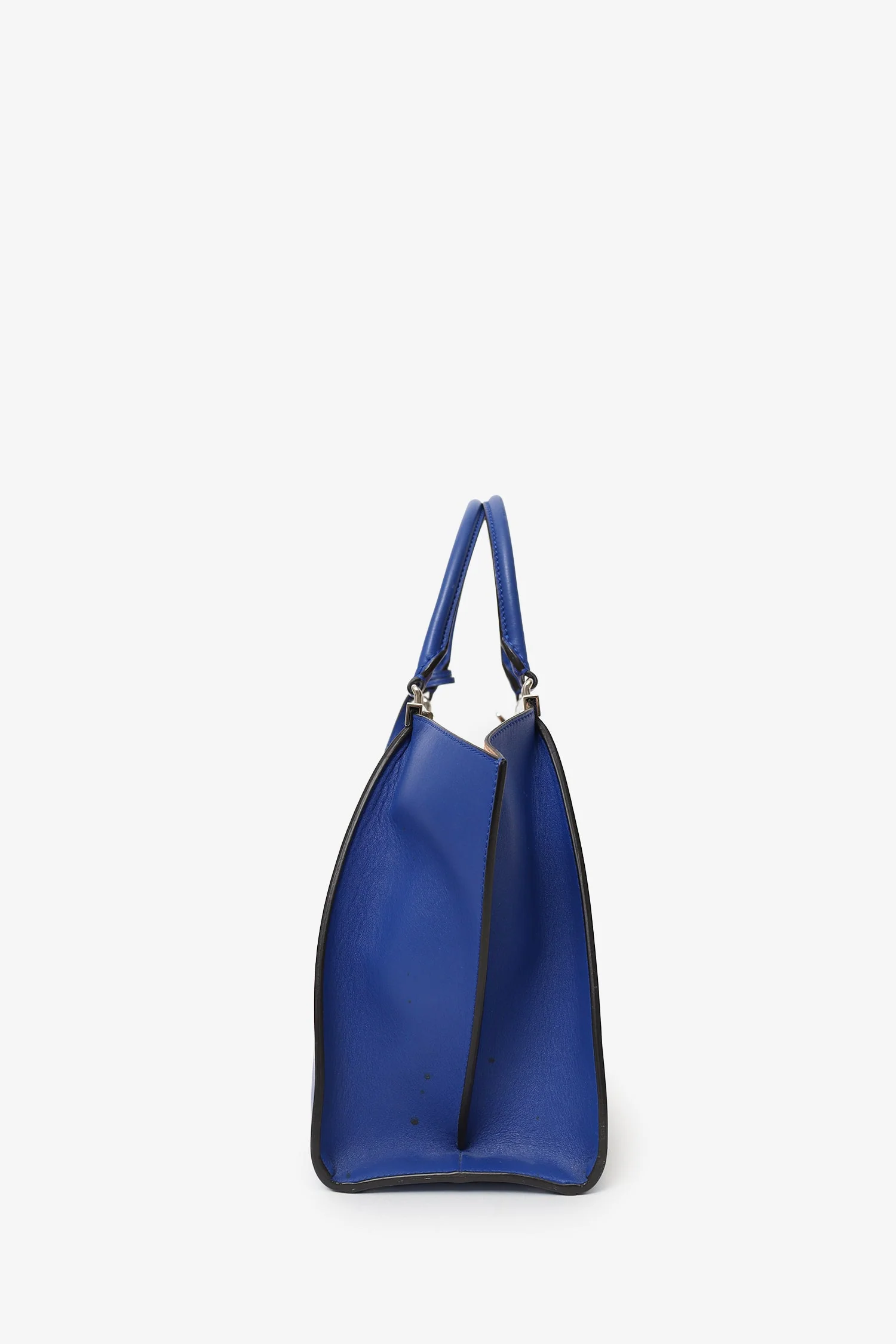 Fendi Blue Leather 3Jours Tote Bag With Strap - Image 4