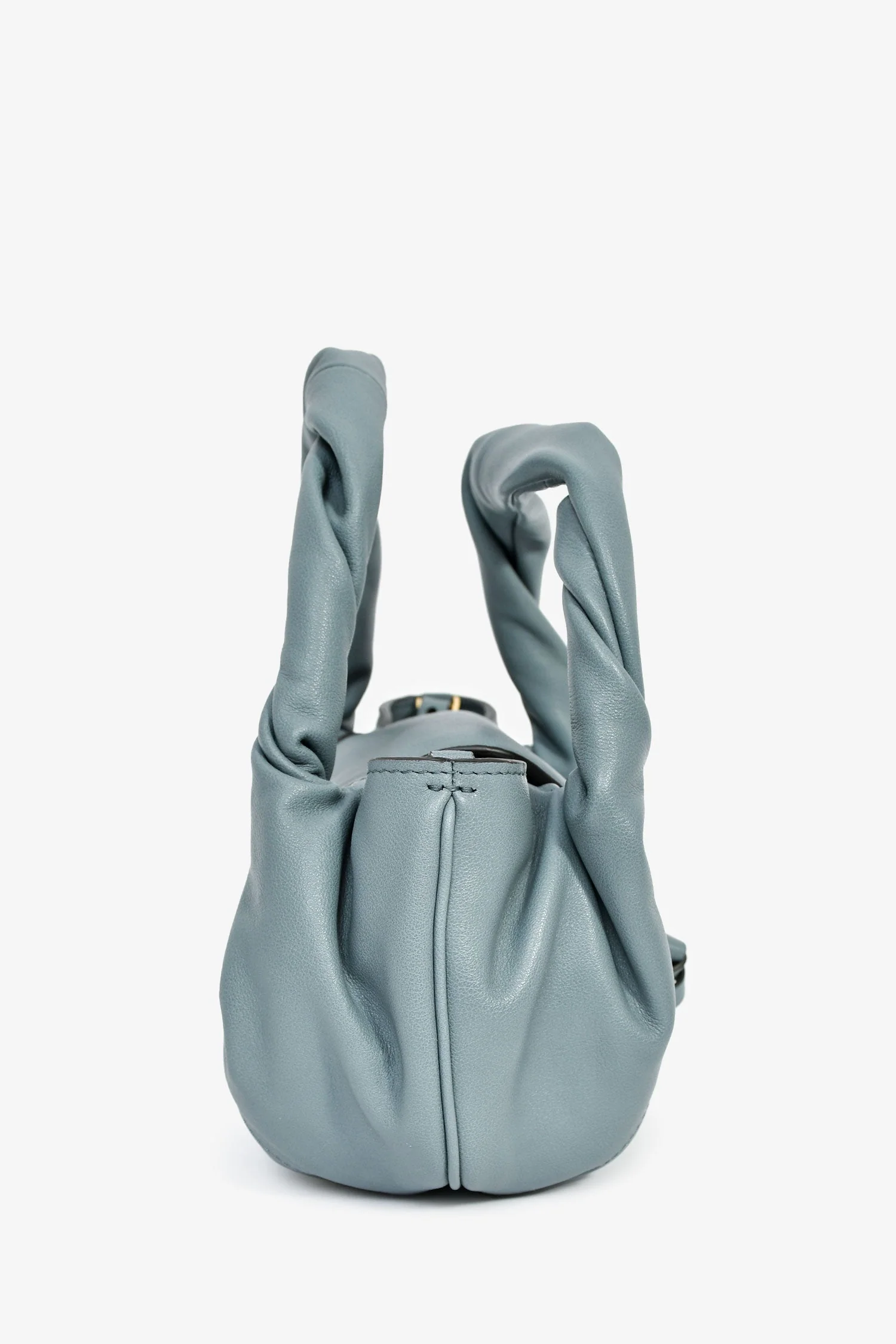 Fendi Blue Leather Mini Spy Top Handle Bag - Image 3