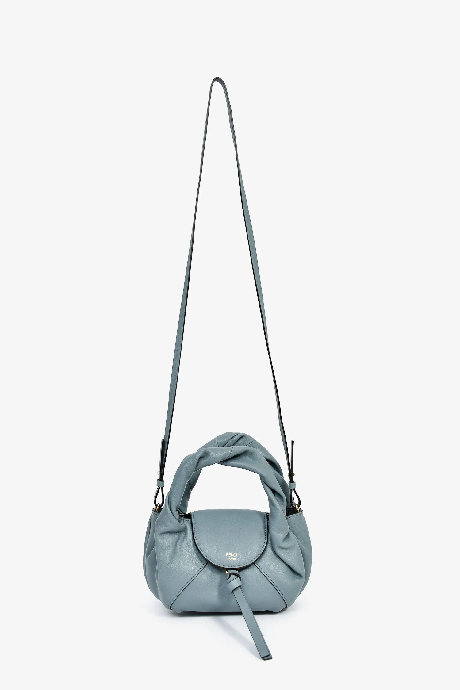 Fendi Blue Leather Mini Spy Top Handle Bag - Image 7