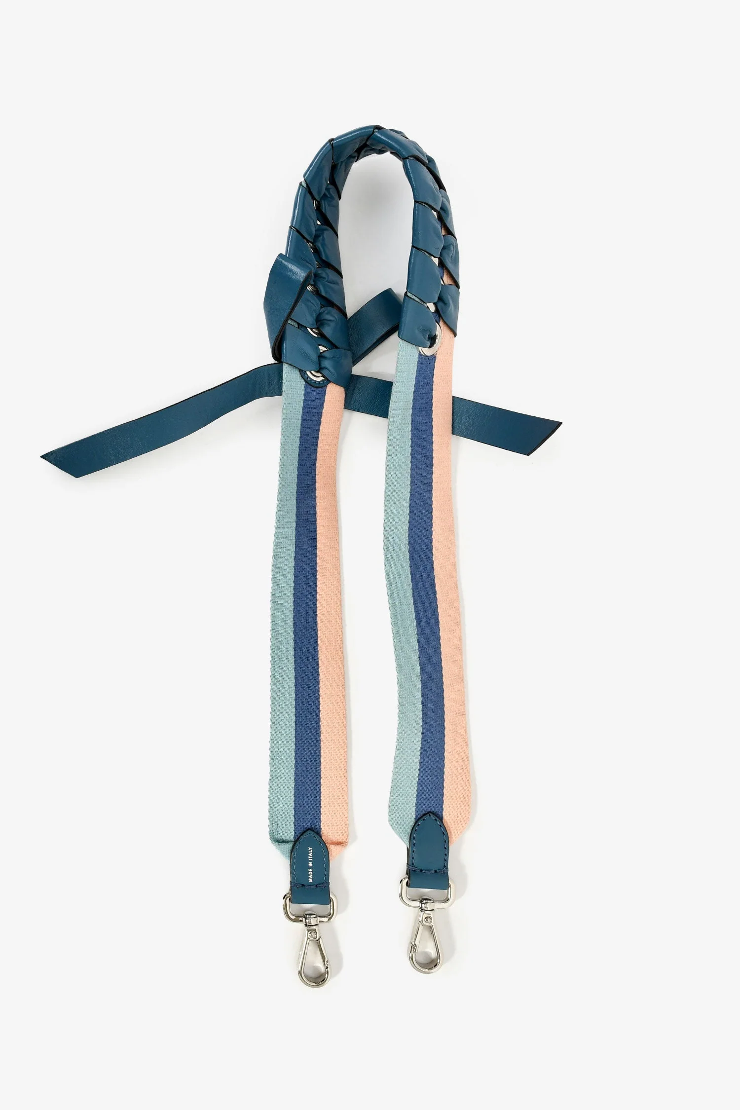 Fendi Blue/Pink Leather/Canvas Bag Strap - Image 2