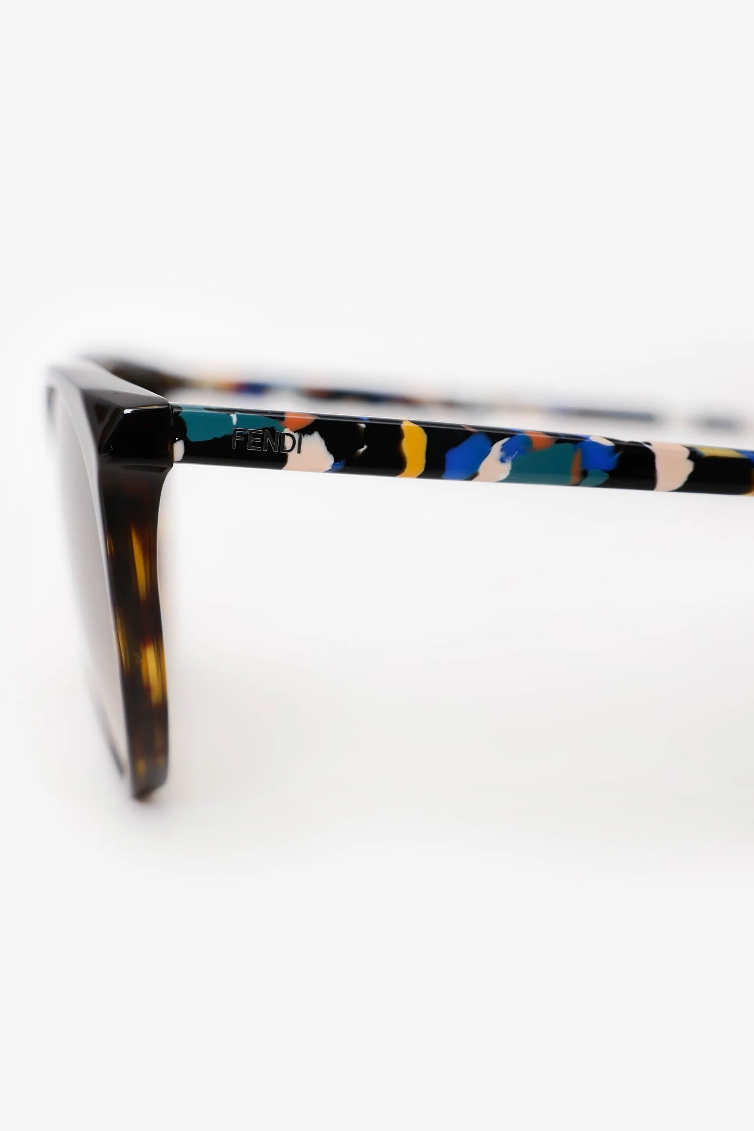 Fendi Brown And Multi Marble Sunglasses - Image 4