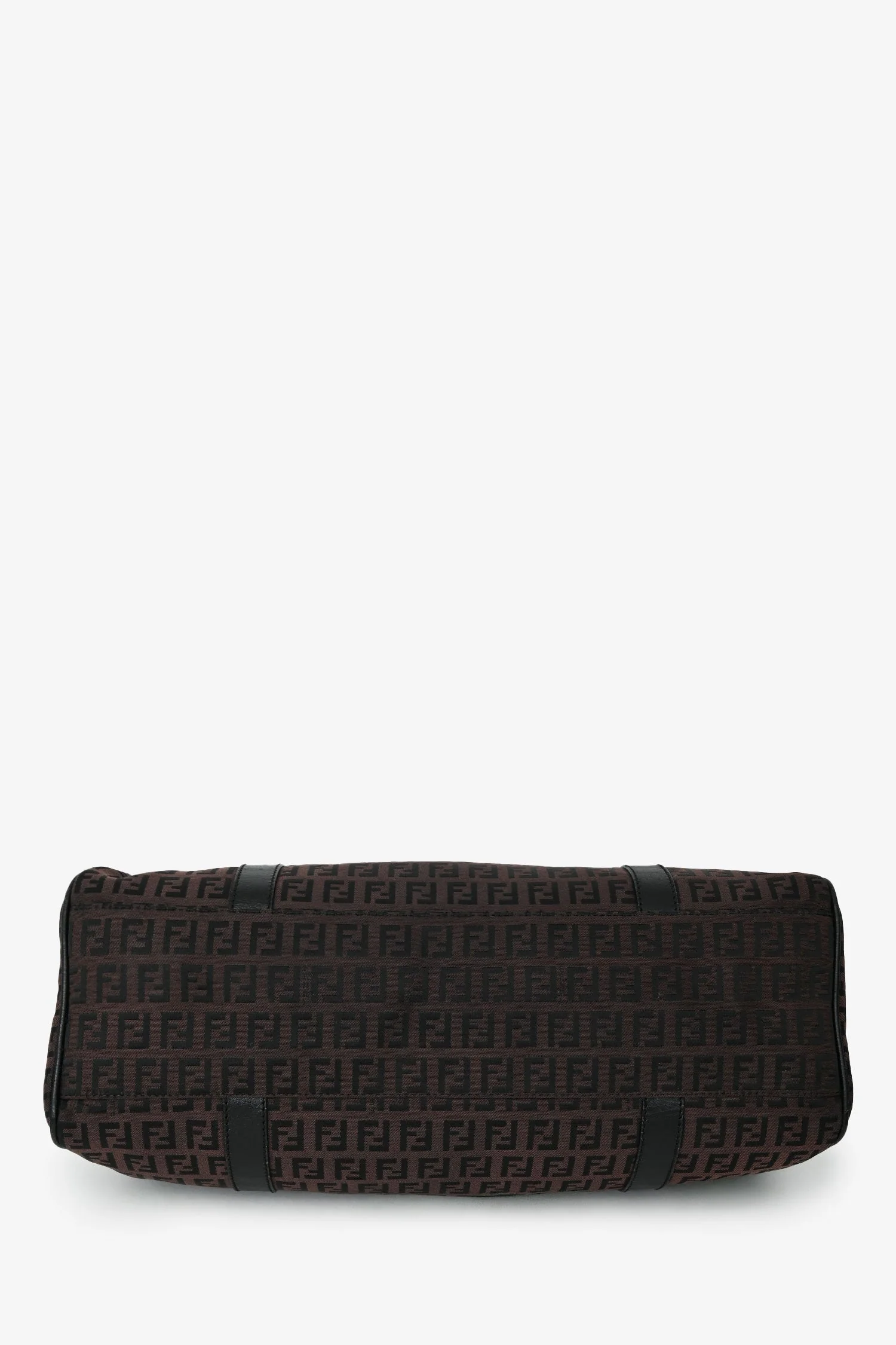 Fendi Brown/Black Zucca Canvas Baguette Hobo Bag - Image 5