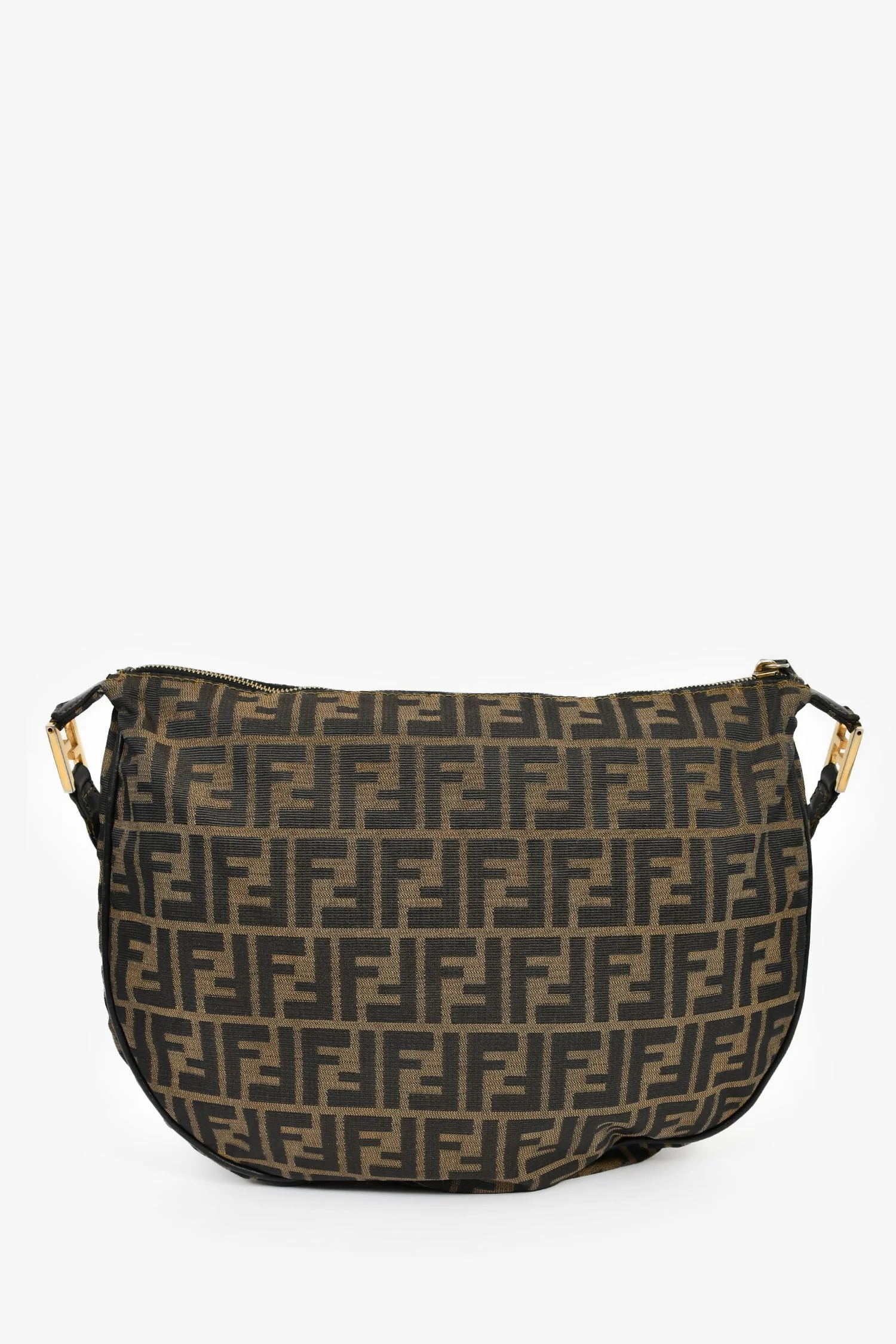 Fendi Brown Canvas Zucca FF Shoulder Bag - Image 2