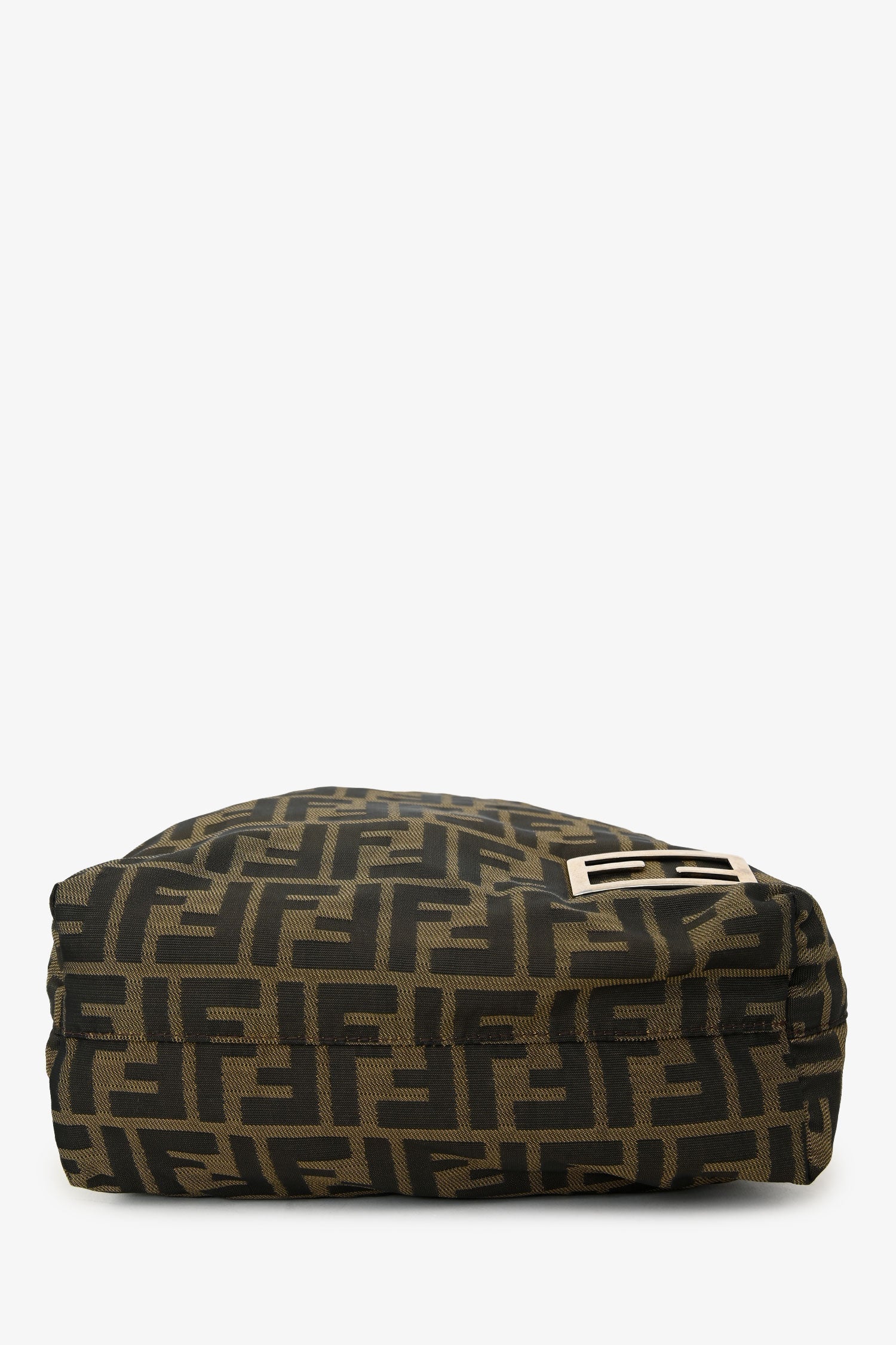 Fendi Brown Canvas Zucca Jacquard Baguette Tote Bag - Image 5