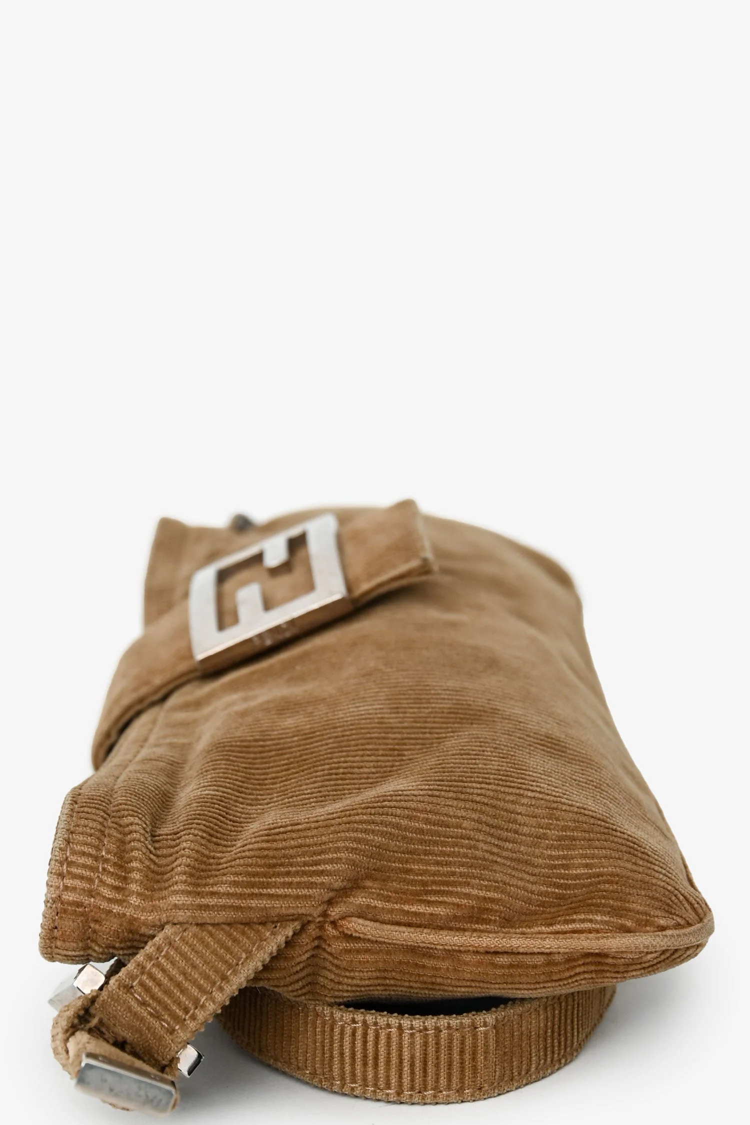 Fendi Brown Corduroy Baguette Pochette - Image 3